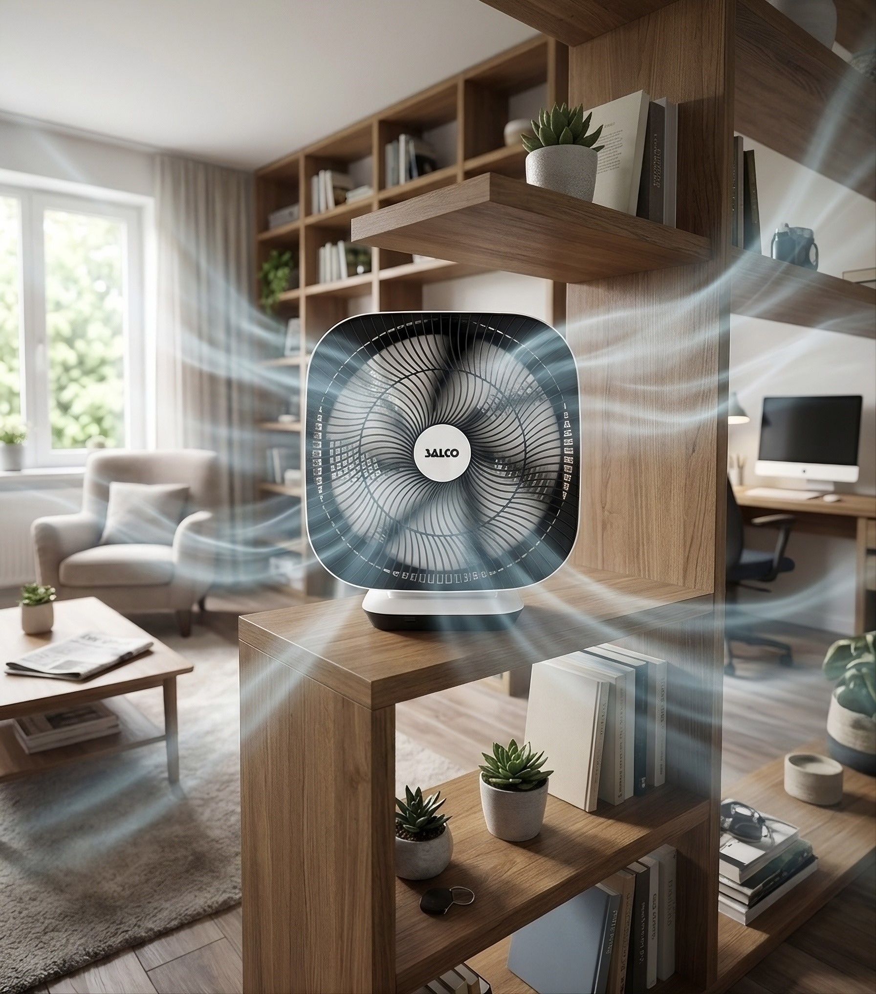 SALCO Tischventilator »SST-261« 8 Geschwindigkeiten, 80°-Oszillation & Neigung, Timer, Fernbedienung