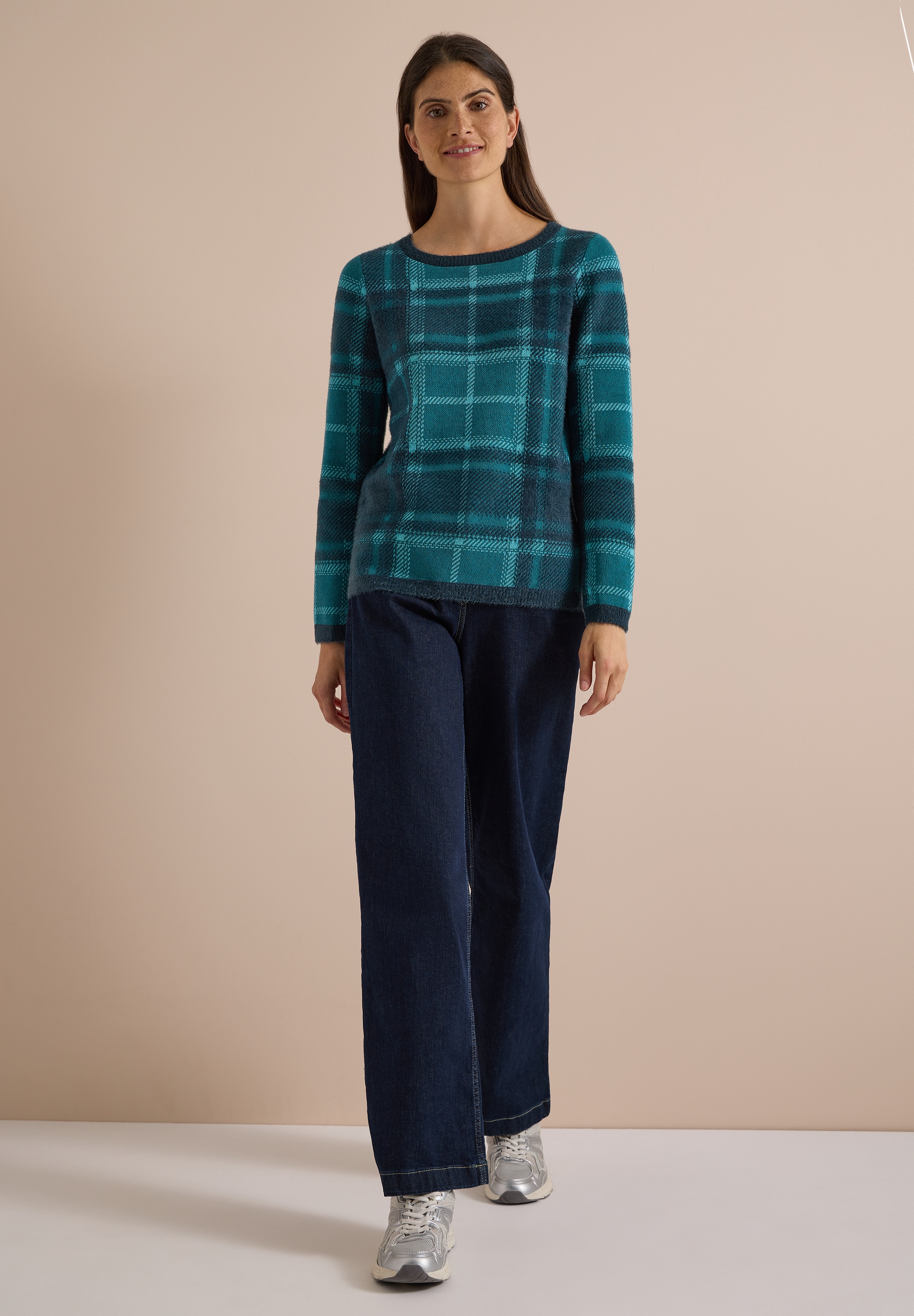 Cecil Strickpullover mit Karomuster