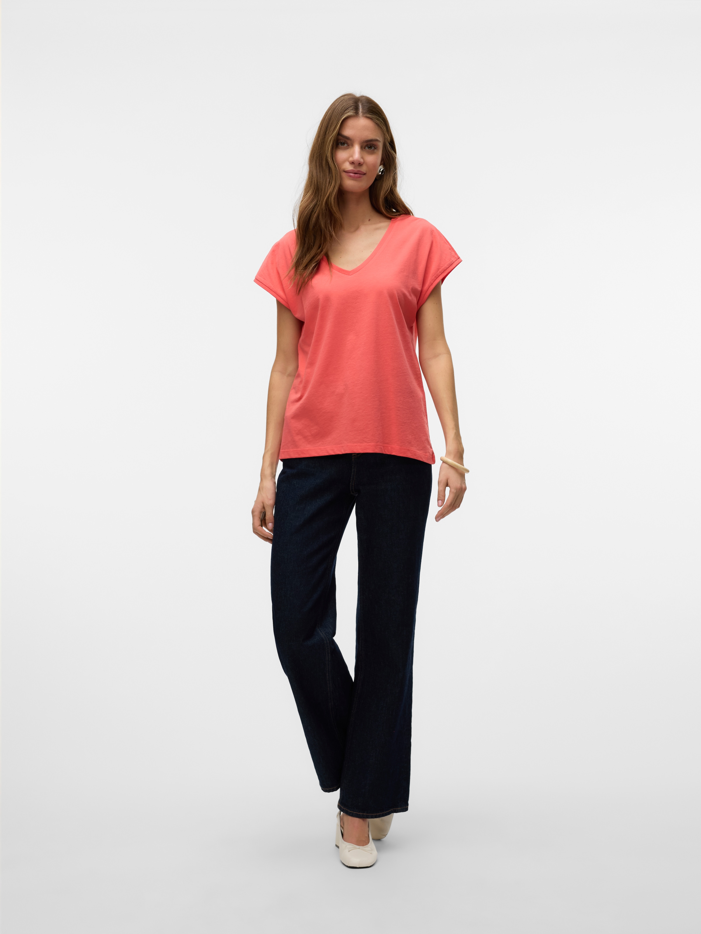 Vero Moda »VMLUNA SS V-NECK TEE JRS NOOS«