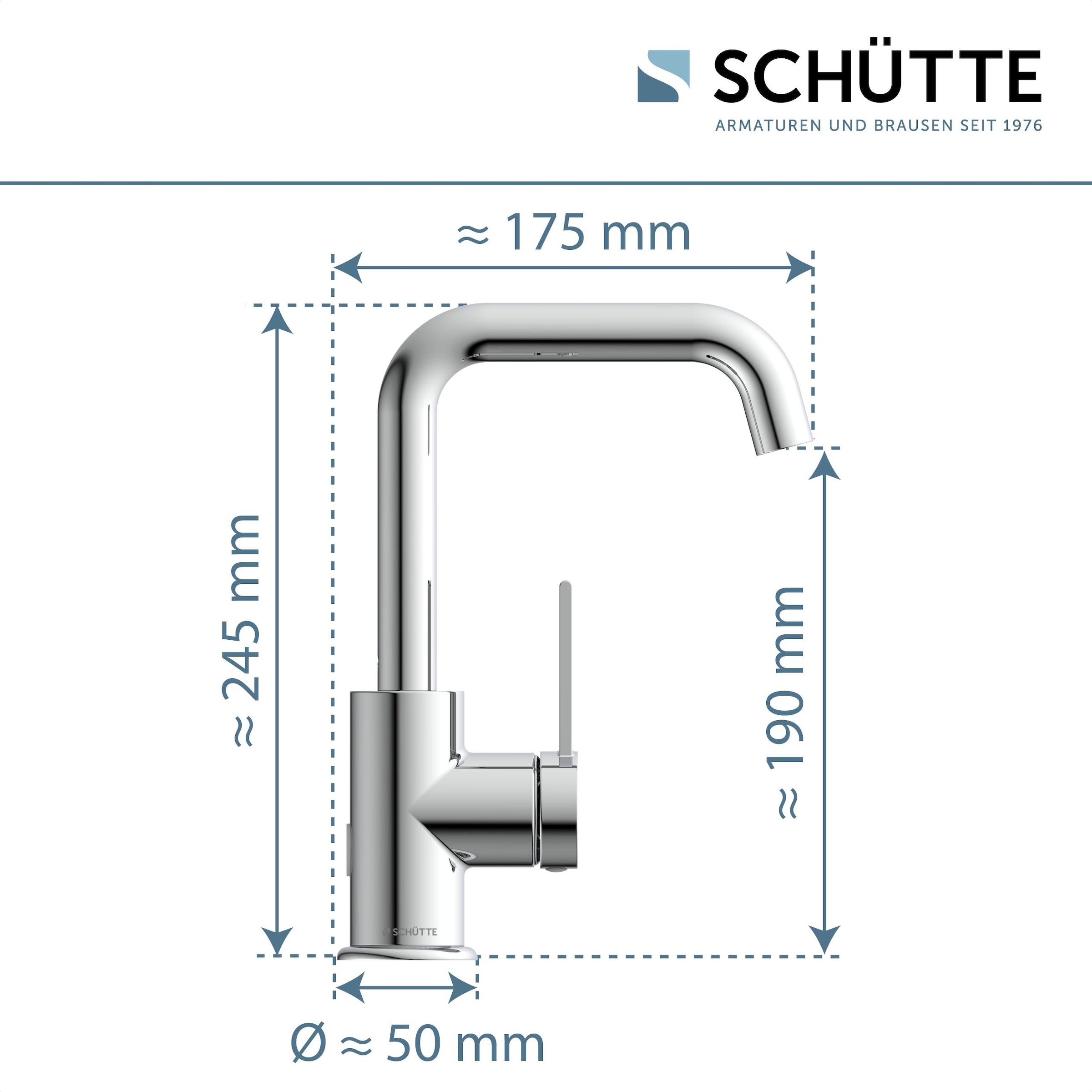 Schütte Waschtischarmatur »»LOS ANGELES««, (1 St.), Praktische Cold-Start-Funktion zum Energiesparen