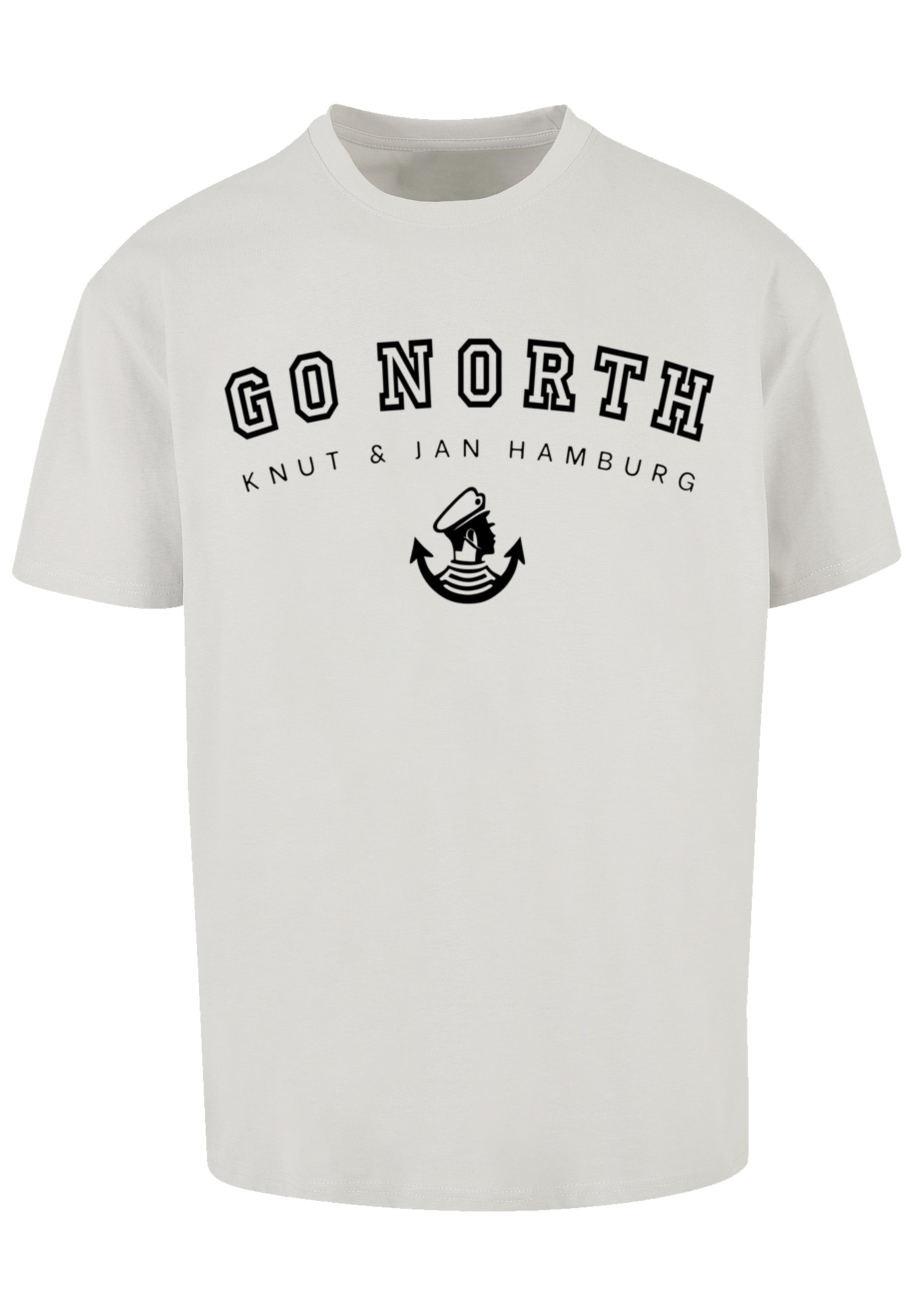 F4NT4STIC T-Shirt »Go North Knut & Jan Hamburg«, Print