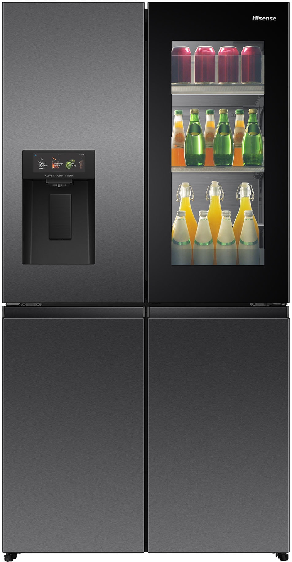 Hisense Multi Door »RQ600P7SKE« 179 cm hoch 91,4 cm breit PureViewDoor - immer sehen was im Kühlschrank ist