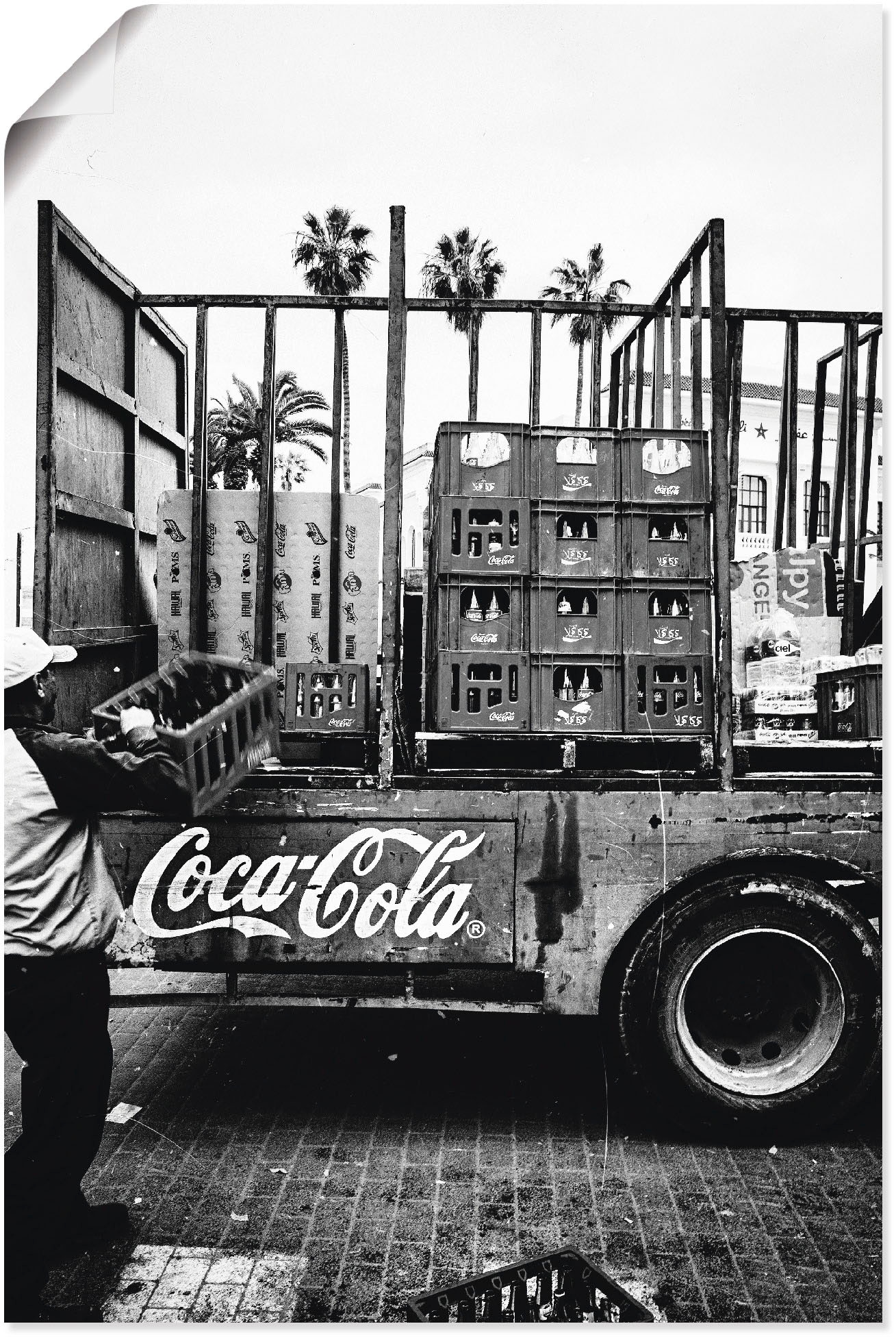 Artland Wandbild »CocaCola-LKW Größen Poster Auto, bestellen BAUR versch. (1 - in | Jadida oder in St.), Marokko«, Leinwandbild, Wandaufkleber El als Alubild