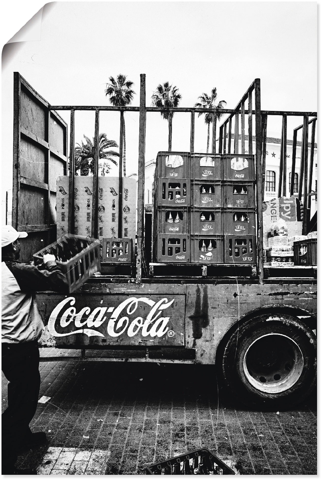 Artland Wandbild »CocaCola-LKW Poster bestellen versch. in Leinwandbild, (1 in Jadida als oder St.), Auto, El BAUR Alubild, Marokko«, Größen - Wandaufkleber 