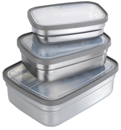 Maximex Lunchbox "Edelstahl" Set, 3 Stk. tlg. Brotdosen in 3 Größen, luftdi günstig online kaufen