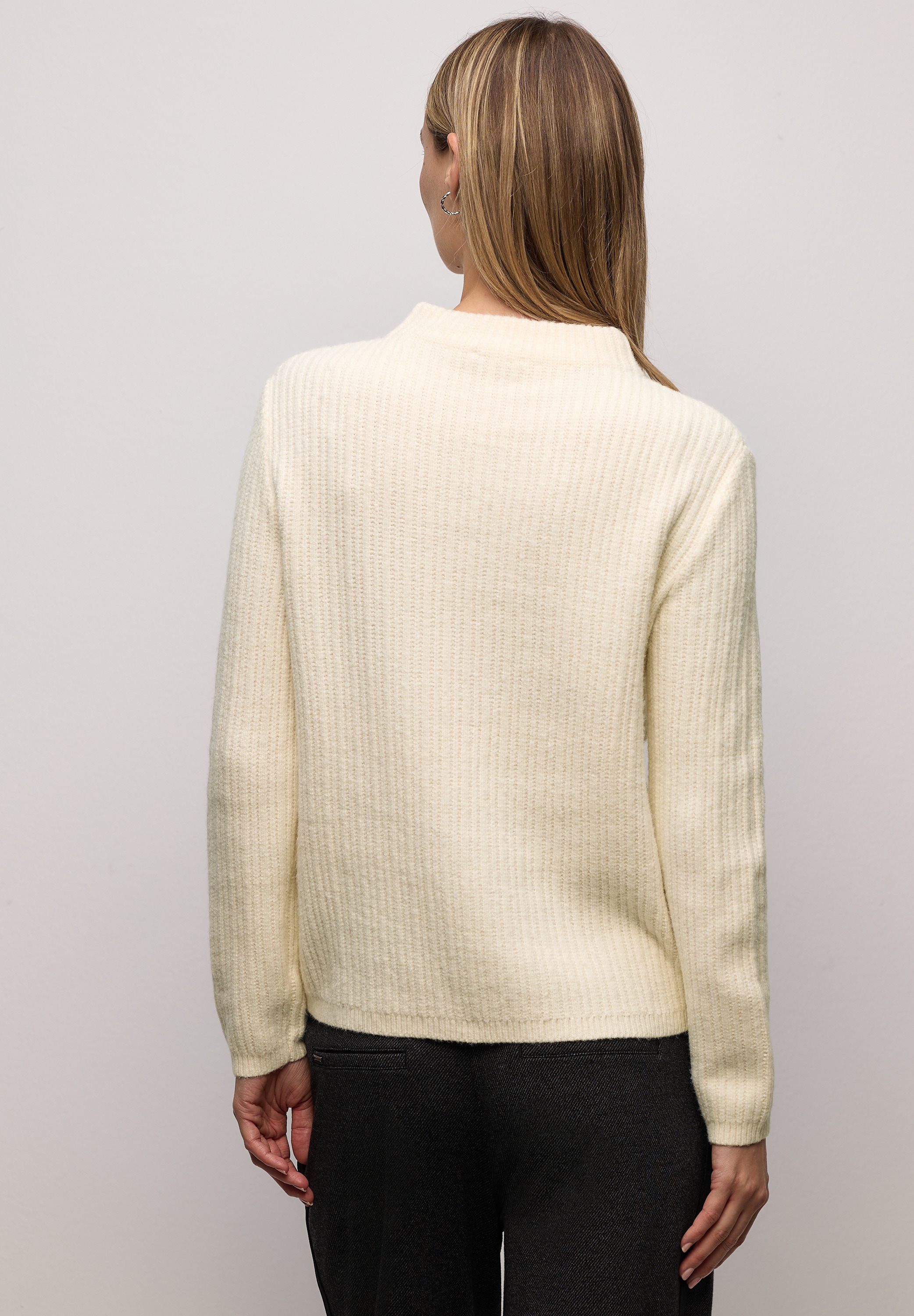 STREET ONE Stehkragenpullover mit Struktur-Optik