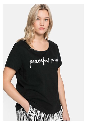 Sheego T-Shirt »T-Shirt«, mit Wording-Print, leicht ausgestellt kaufen