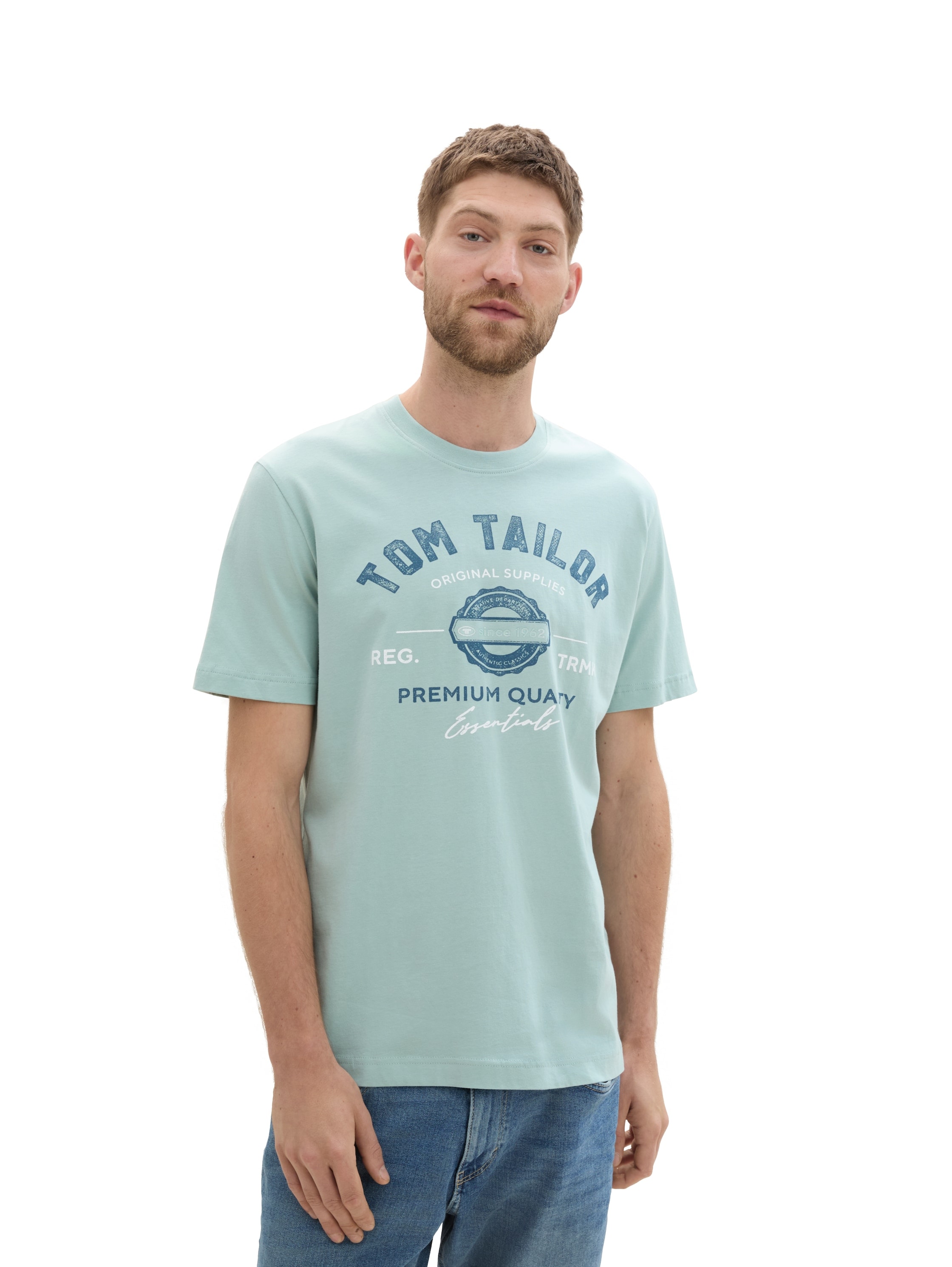 TOM TAILOR T-Shirt, mit großem Logofrontprint