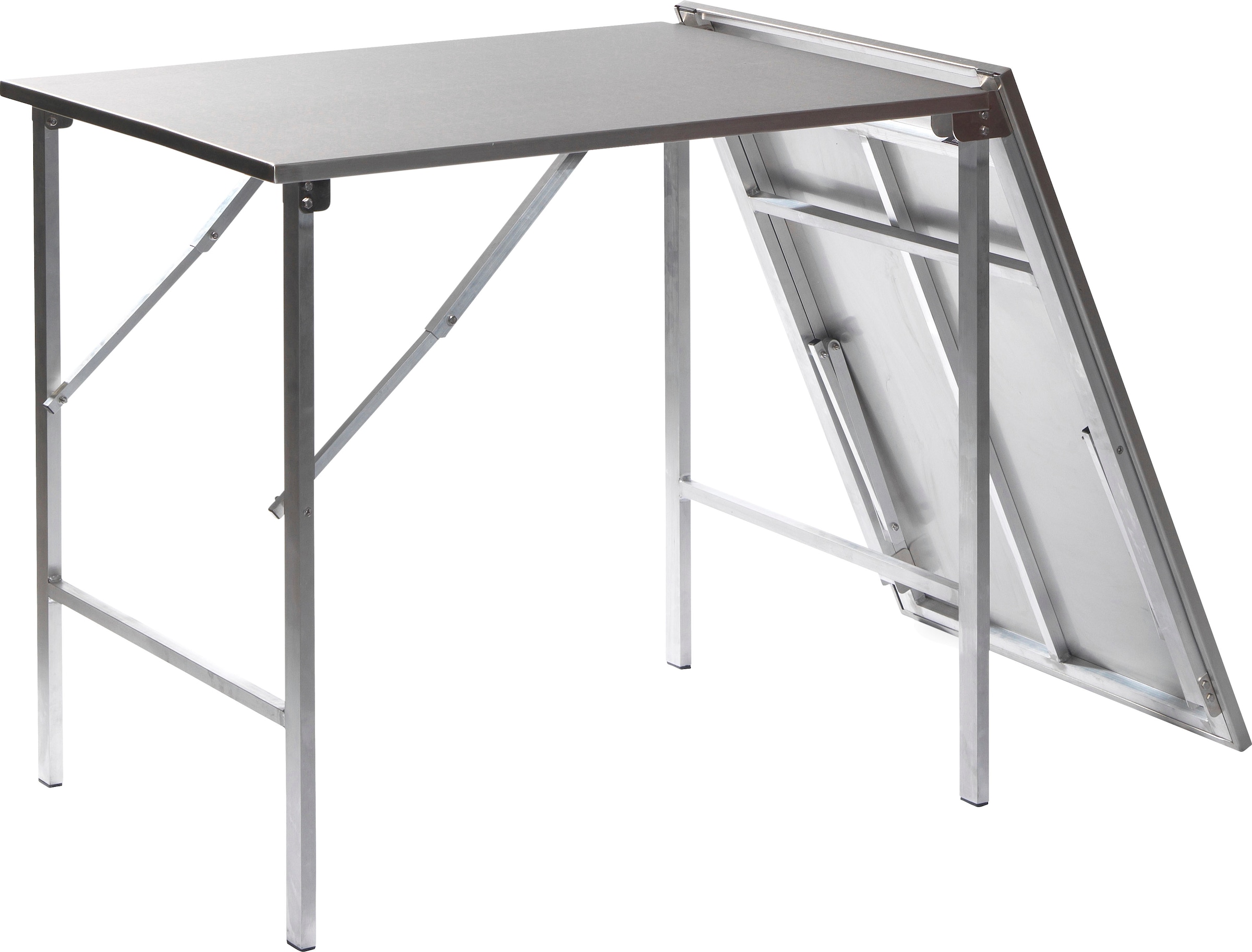 Essentials Klapptisch »Edelstahl Arbeitstisch«, (Packung, 1 St.), aufklappbar 200x80x90 cm (BxTxH), 23100