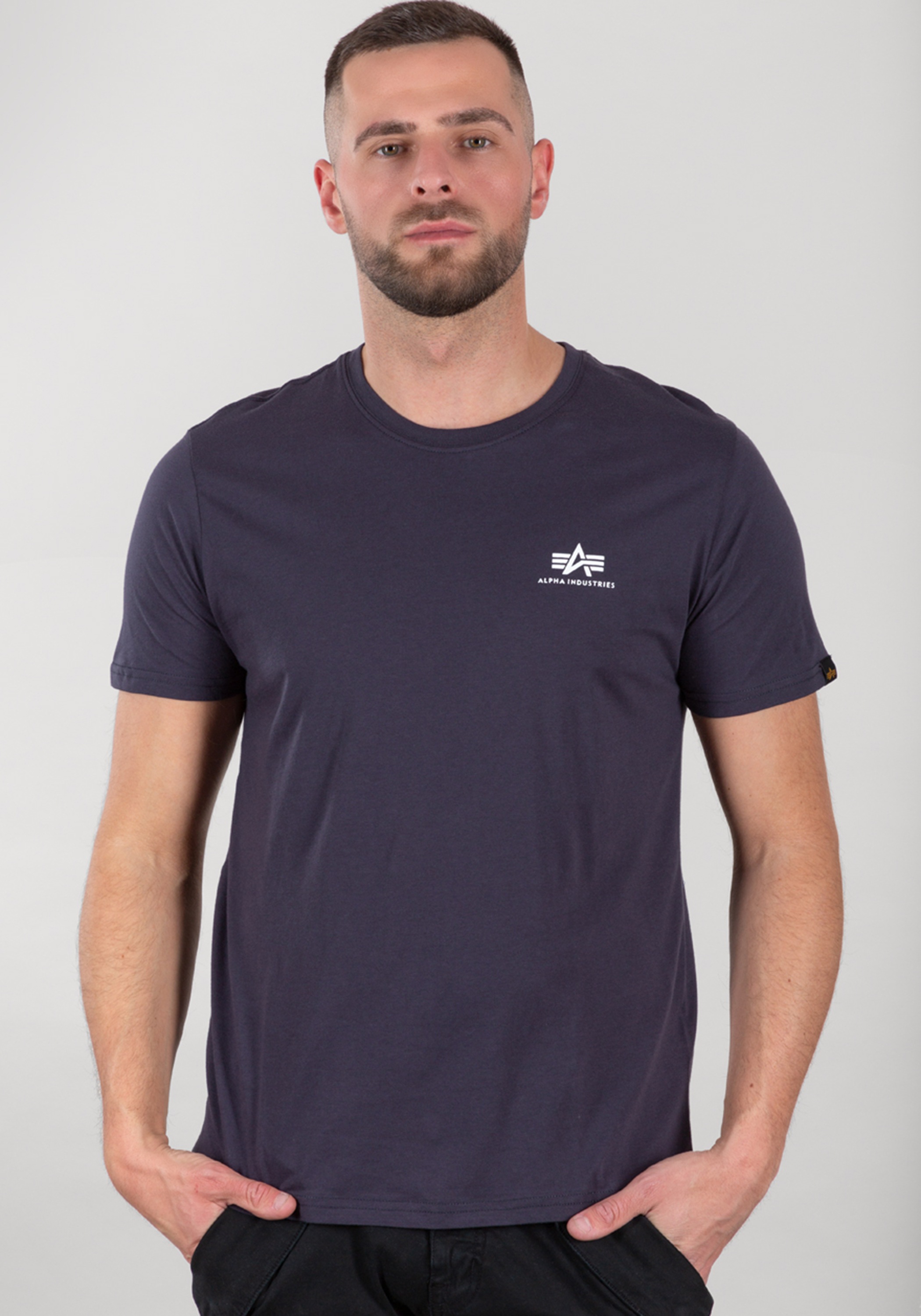 Alpha Industries T-Shirt "Alpha Industries Men - T-Shirts Basic T Small Log günstig online kaufen