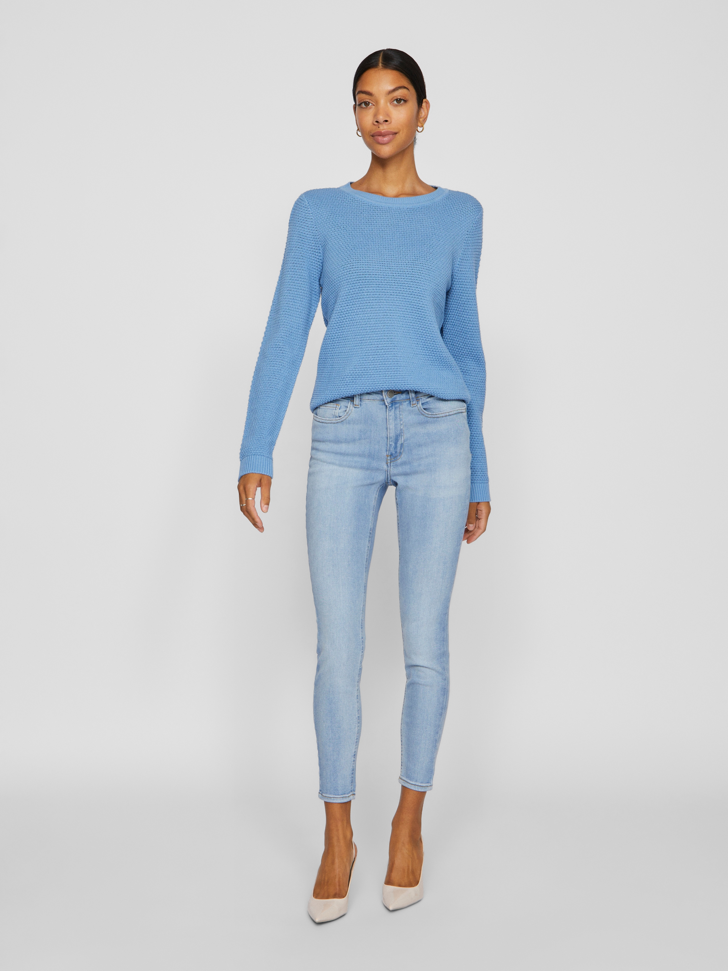 Vila Rundhalspullover »VIDALO O-NECK L/S KNIT TOP- NOOS«