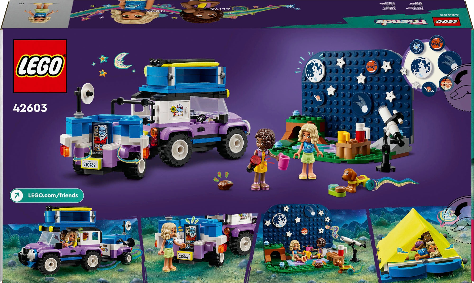 LEGO® Konstruktionsspielsteine »Sterngucker-Campingfahrzeug (42603), LEGO Friends«, (364 St.), Made in Europe