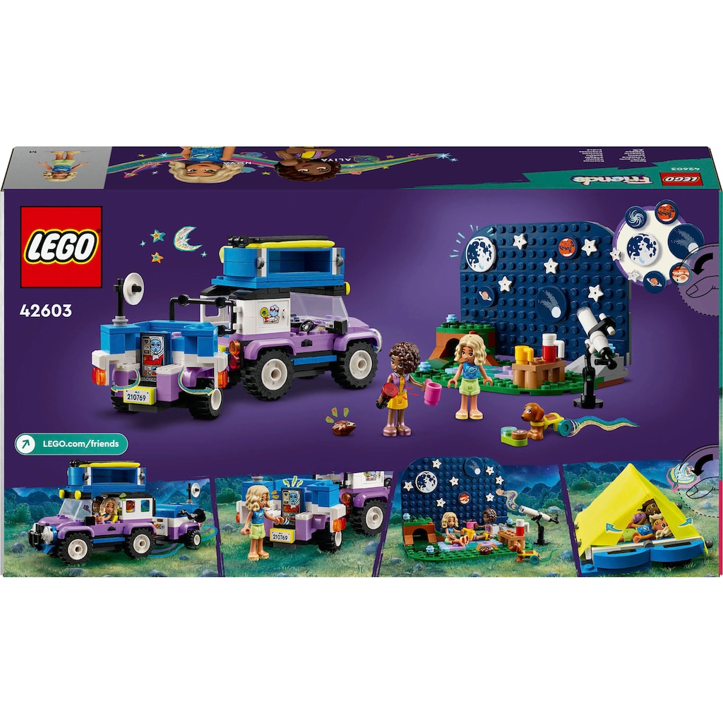 LEGO® Konstruktionsspielsteine »Sterngucker-Campingfahrzeug (42603), LEGO Friends«, (364 St.), Made in Europe