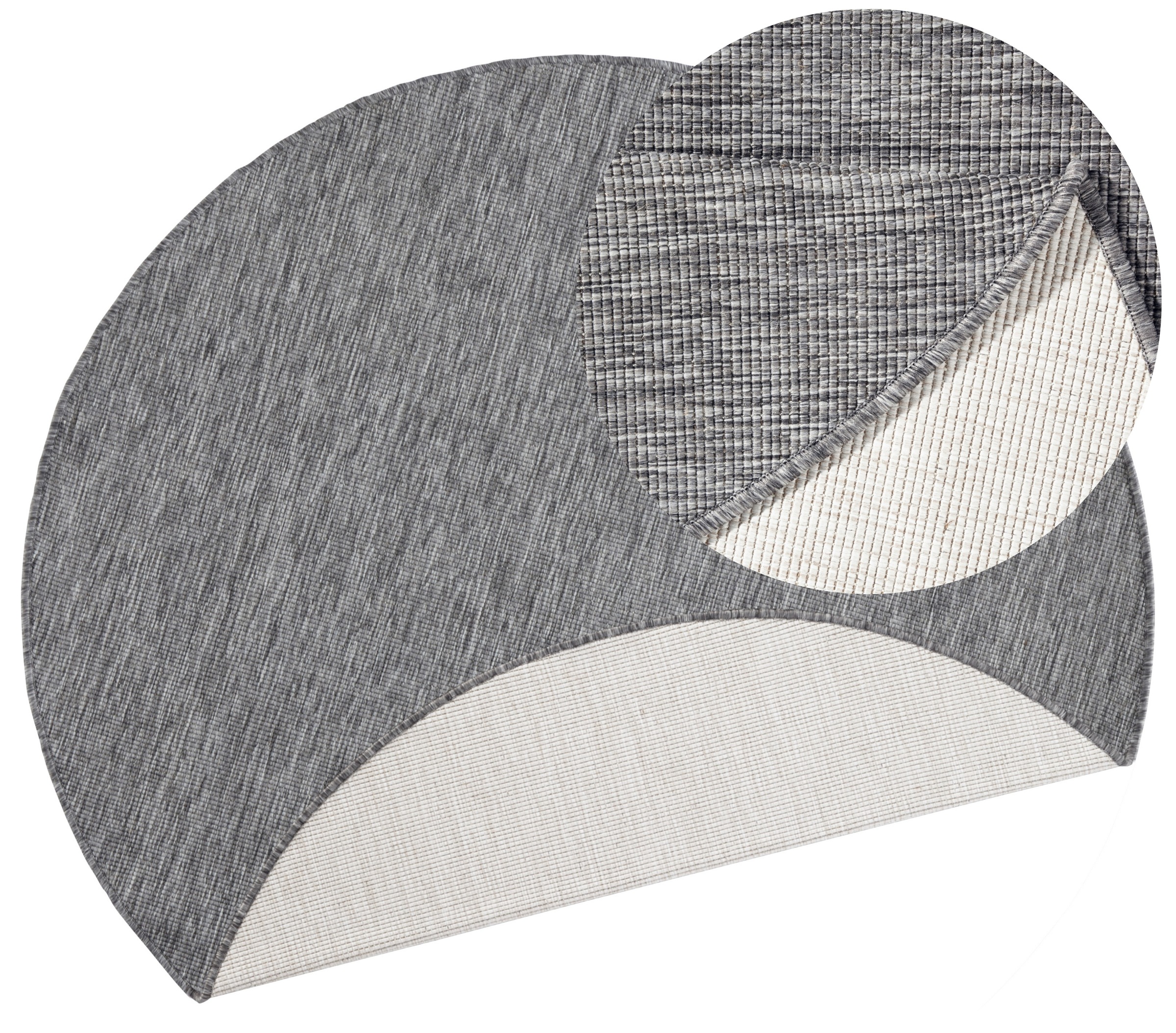 HANSE Home Teppich "Miami Wendeteppich" rund 5 mm Höhe In-& Outdoor, Wetter günstig online kaufen