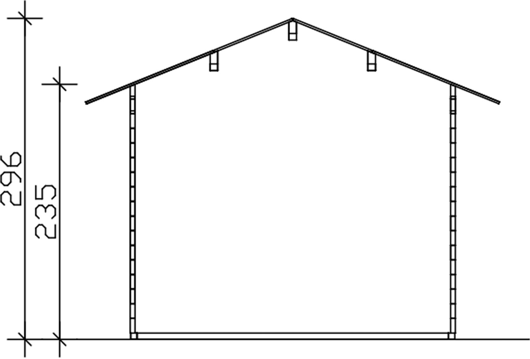 Skanholz Gartenhaus »Lugano 1« mit Lattung