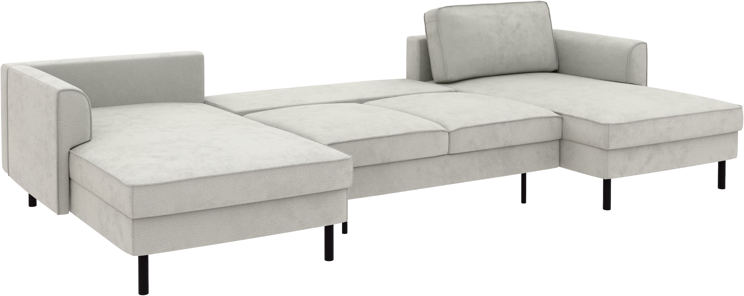Home affaire Wohnlandschaft »Booster Couch wahlweise mit Schlaffunktion und Bettkasten-auch in Cord«, Sofa in U-Form, Breite 305 cm