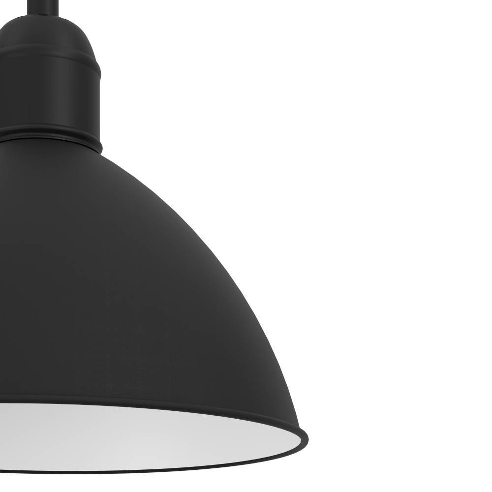 EGLO Hängeleuchte »PRIDDY«, 1 flammig, Leuchtmittel E27 | ohne Leuchtmittel, Pendelleuchte, Hängeleuchte aus Metall in Schwarz und Weiß, Ø 30,5 cm