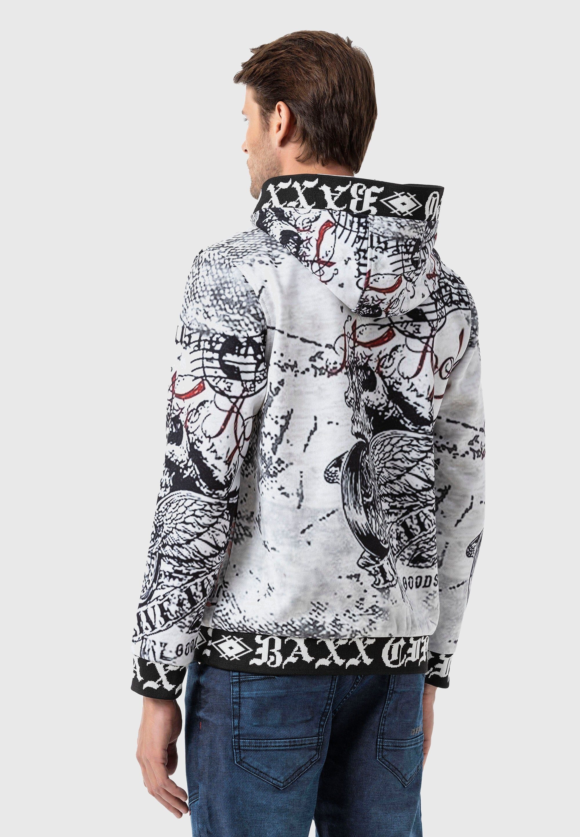 Cipo & Baxx Kapuzenpullover "Sweatshirts", mit Allover-Print günstig online kaufen