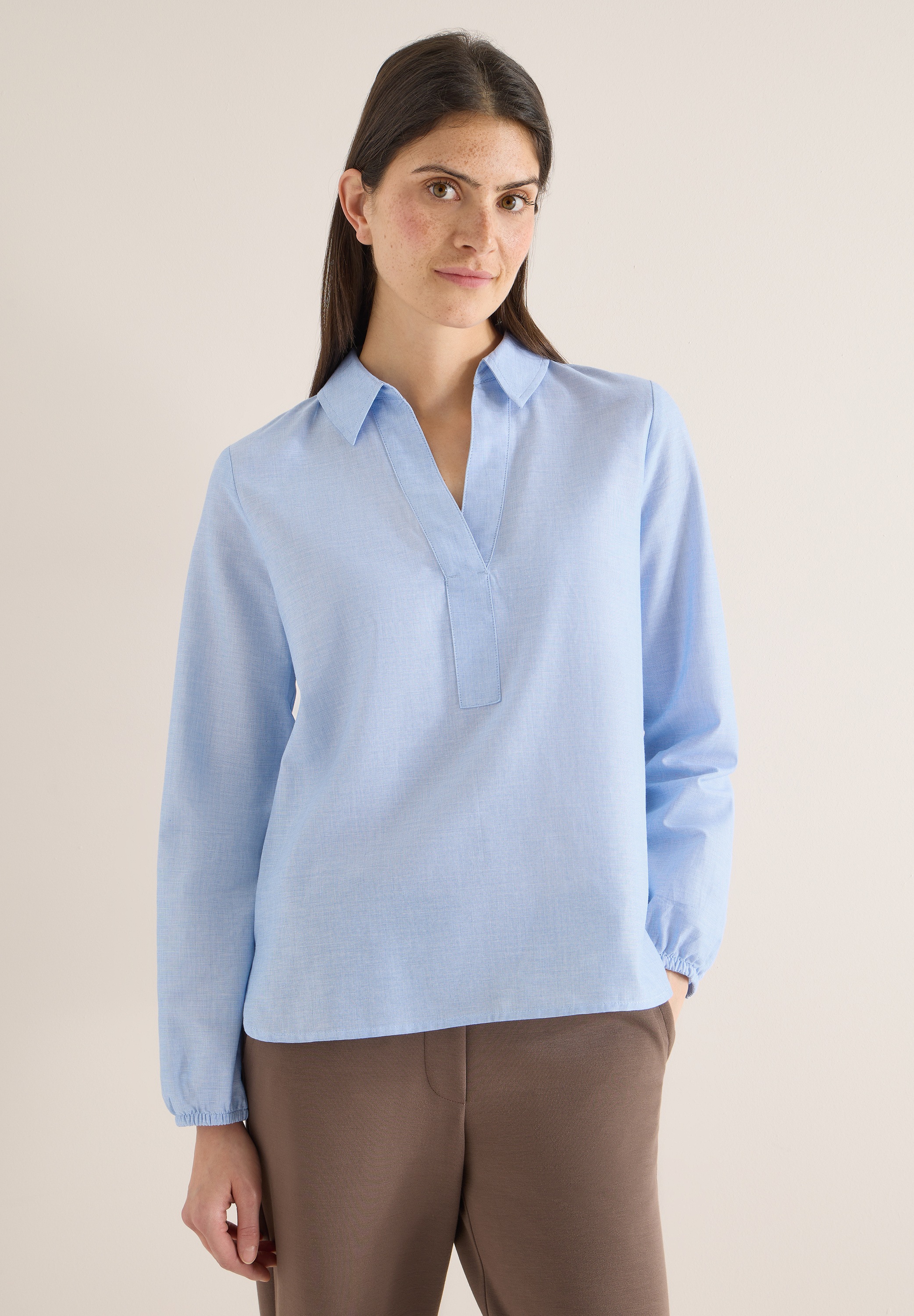 Cecil Langarmbluse aus reiner Baumwolle günstig online kaufen