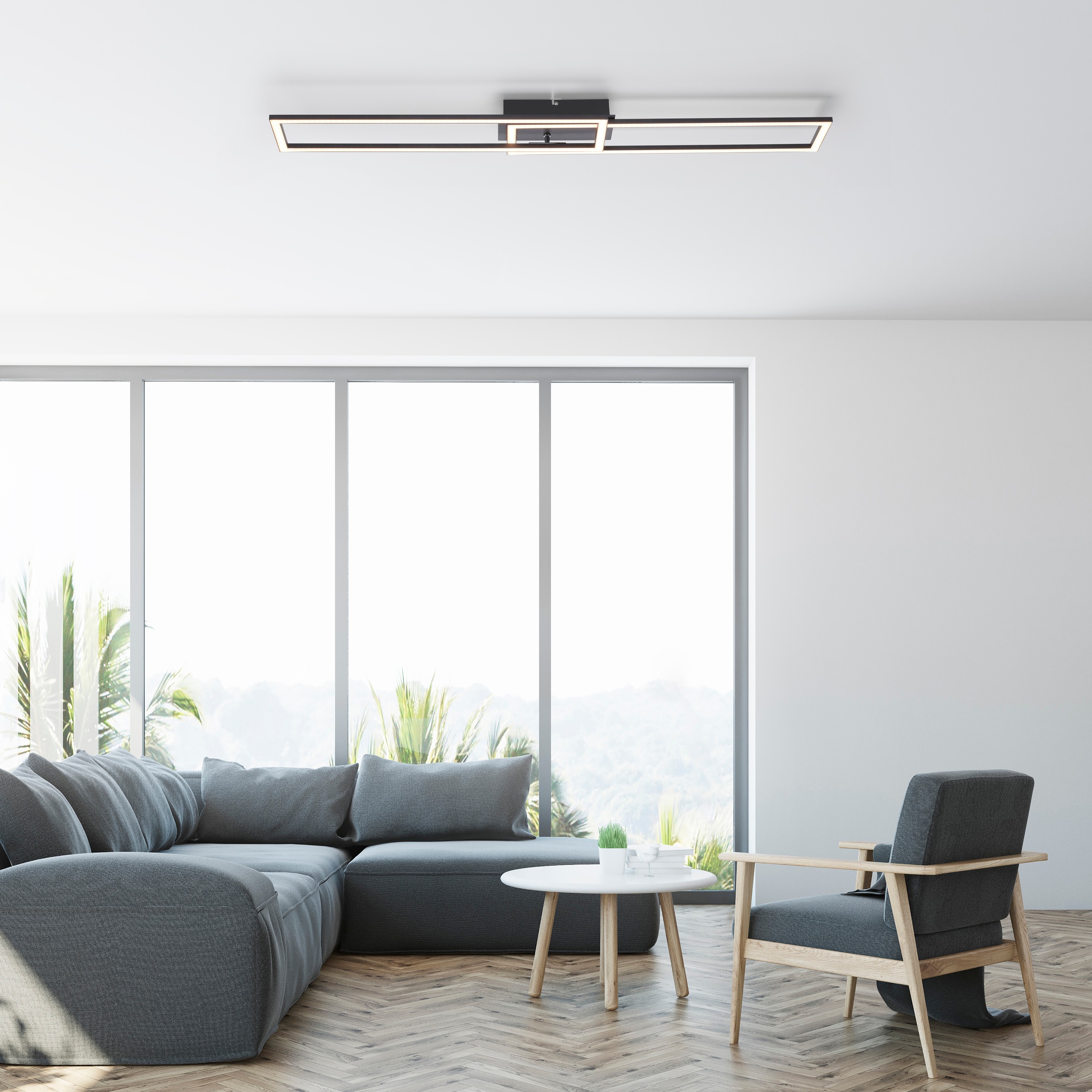 JUST LIGHT Deckenleuchte »IVEN«, 1 flammig, Leuchtmittel LED-Board | LED fest integriert, LED, dimmbar, Switchmo, Memory, nach Trennung vom Netz