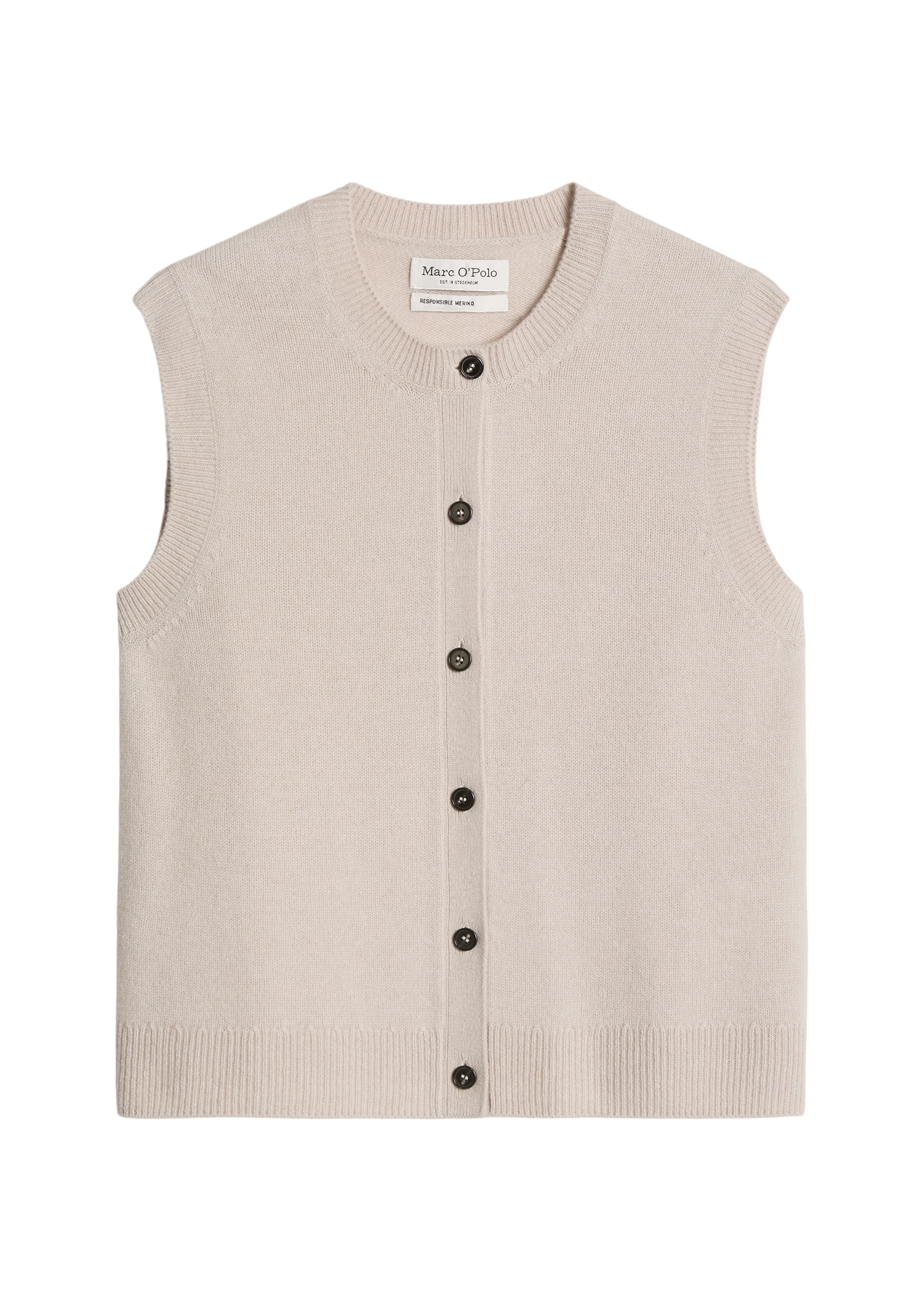 Marc O'Polo Strickweste Ärmelloser Cardigan regular aus flauschiger Lambswool