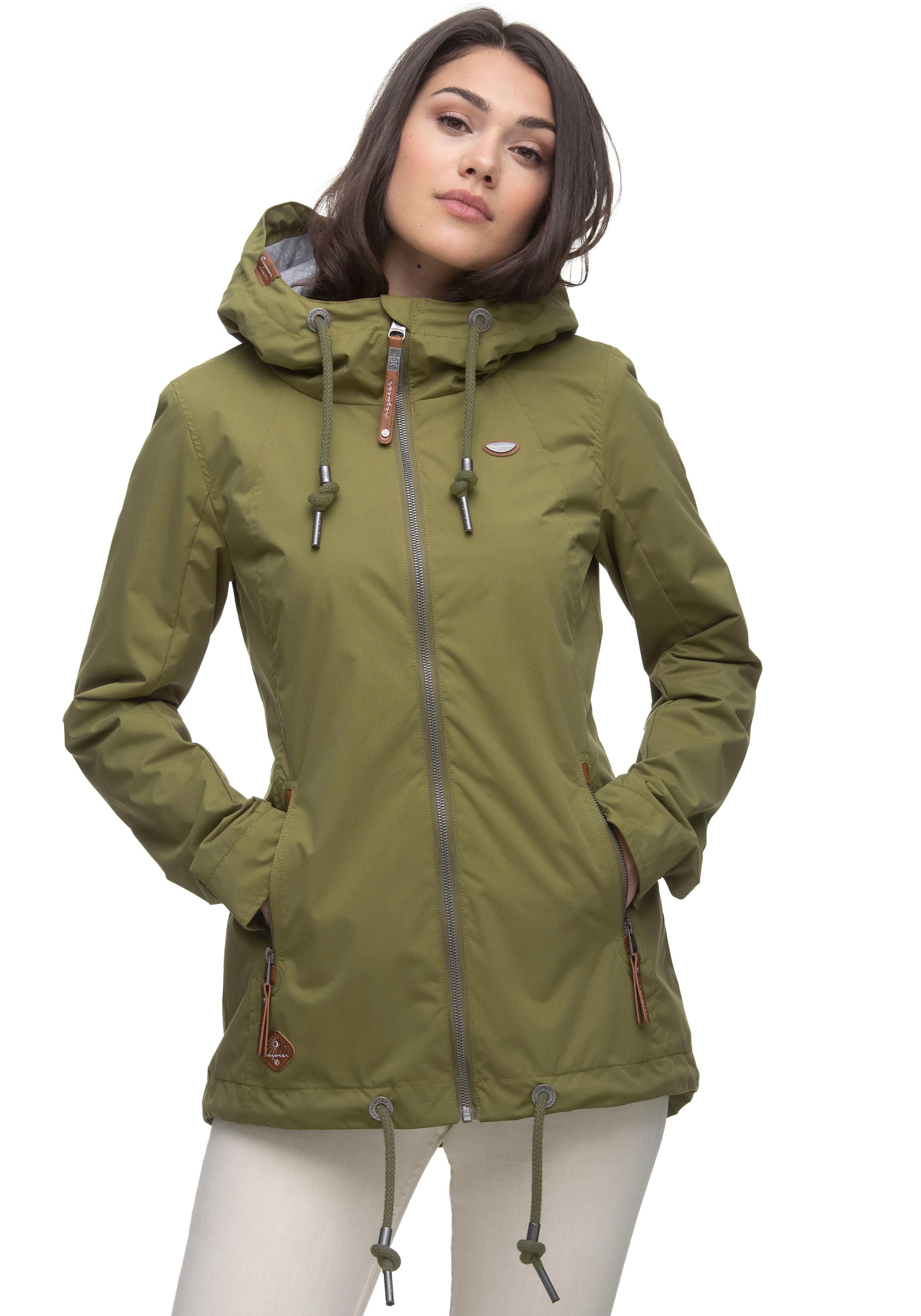 | mit PLUS«, bestellen Funktionsjacke Übergangs- Ragwear BAUR mit Kapuze, Kapuze »ZUZKA Outdoorjacke Plus stylische