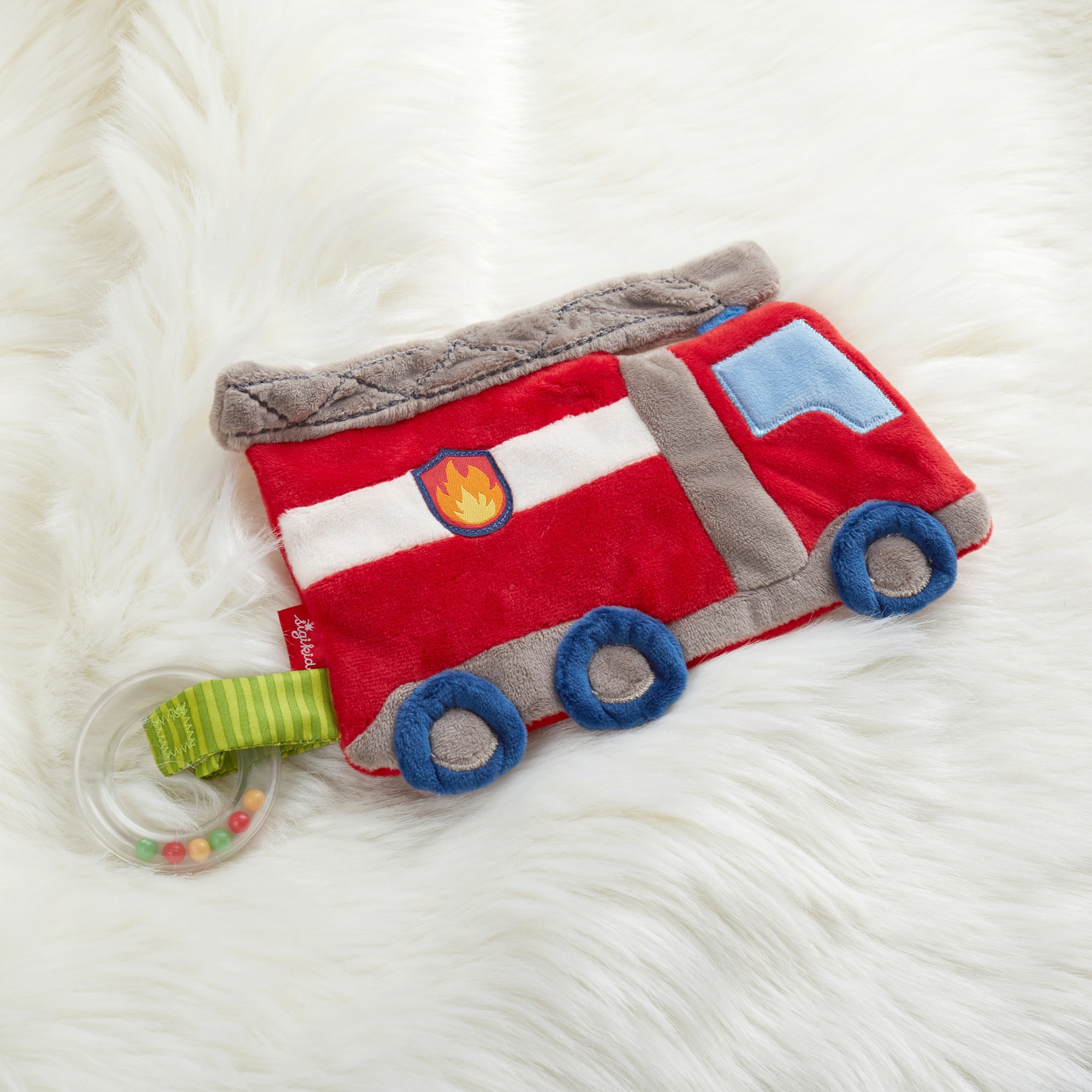Sigikid Schmusetuch »PlayQ, START Knistertuch Feuerwehr«, mit Rasselring