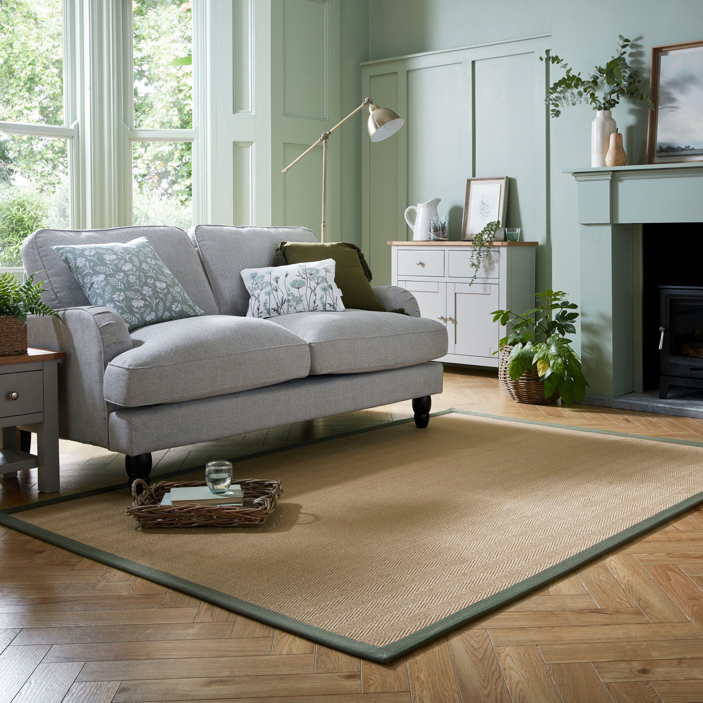 FLAIR RUGS Teppich "Kira mit Fischgrätmuster, aus Jute" rechteckig 3 Höhe m günstig online kaufen