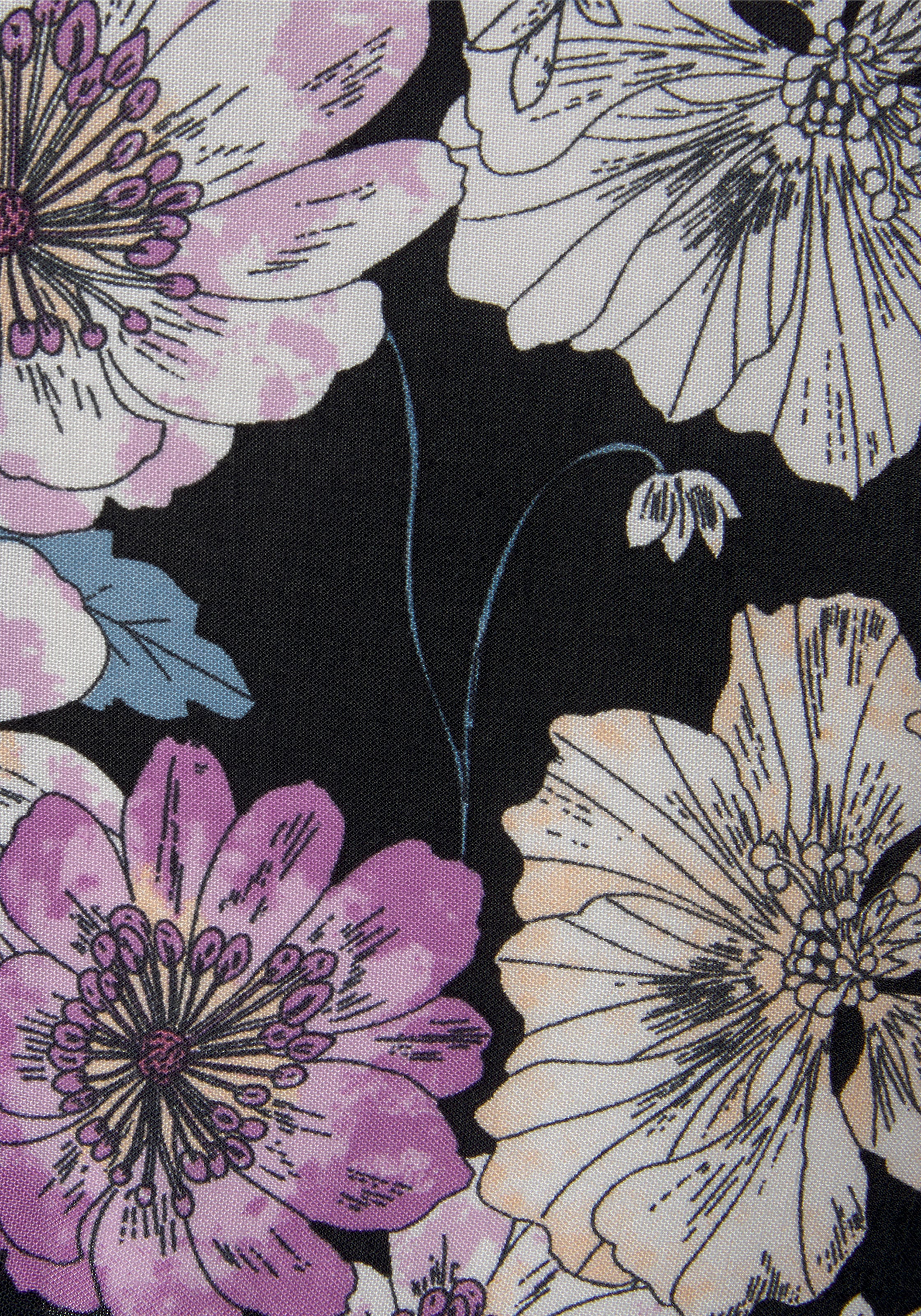 LASCANA Schlupfbluse, mit Blumenprint und Trompetenärmeln, Blusenshirt, casual
