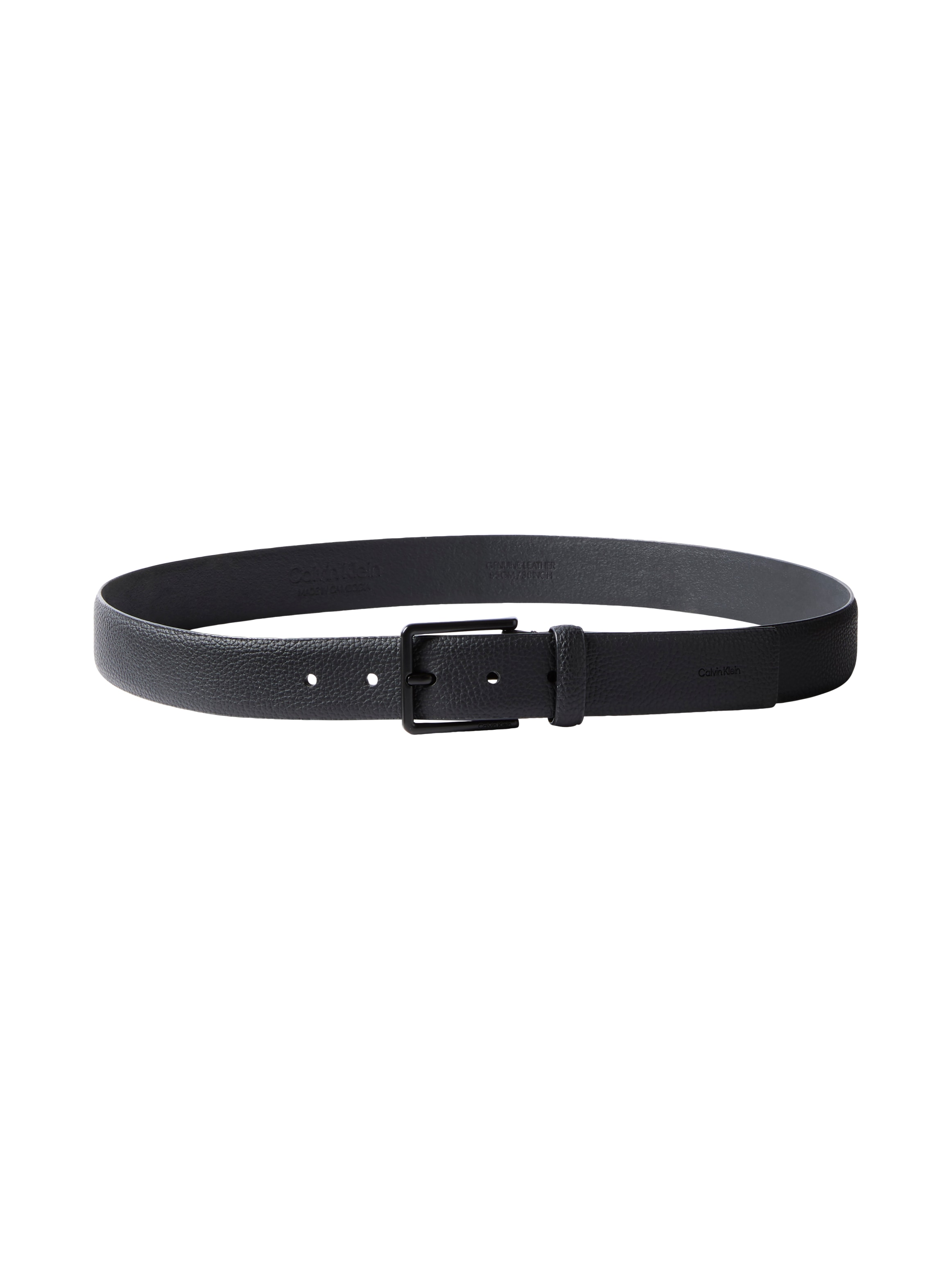 Calvin Klein Ledergürtel »WARMTH BUCKLE PEBBLE 35MM FIXED« Größenverstellbar mit Metallschließe