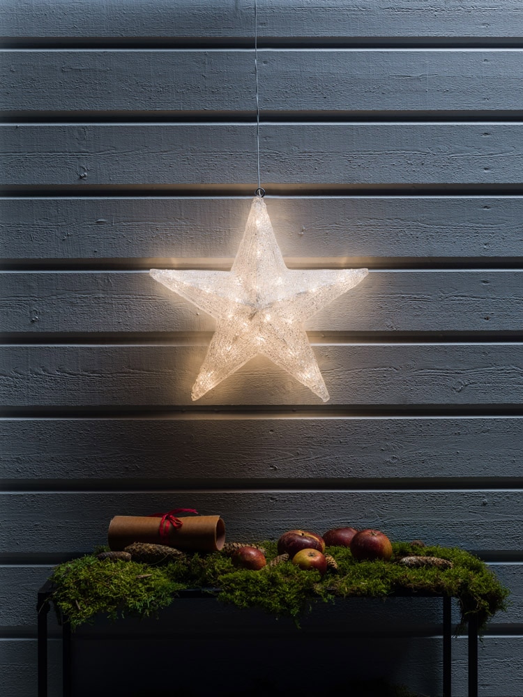 KONSTSMIDE LED Stern »LED Acryl Stern«, 40 warm weiße Dioden