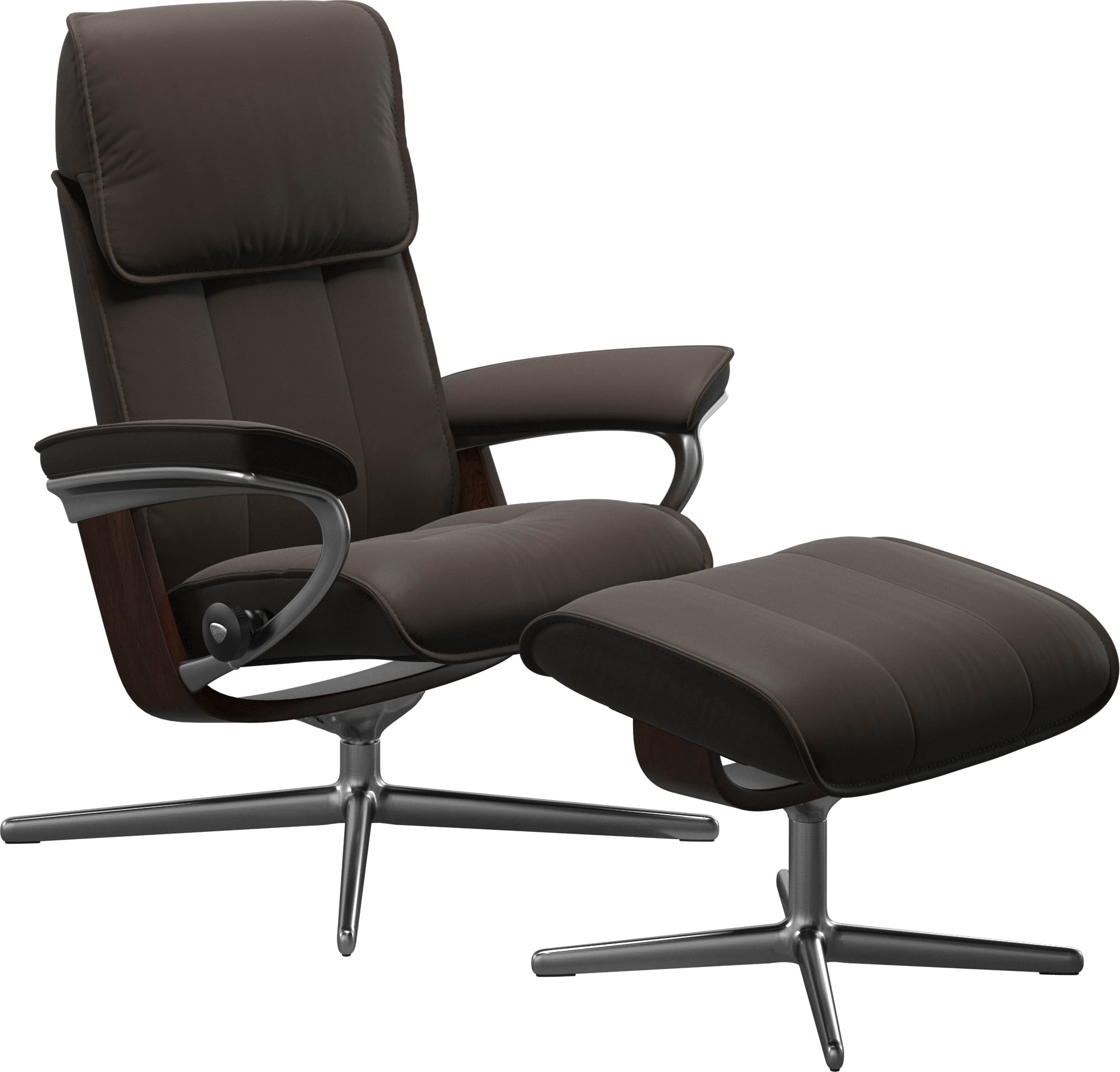 Stressless Relaxsessel "Admiral", mit Cross Base, Größe M & L, Holzakzent Braun