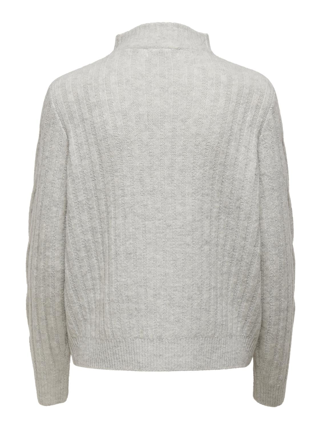 JDY Stehkragenpullover »JDYANDREA L/S ZIP CABLE PULLOVE KNT NOOS«