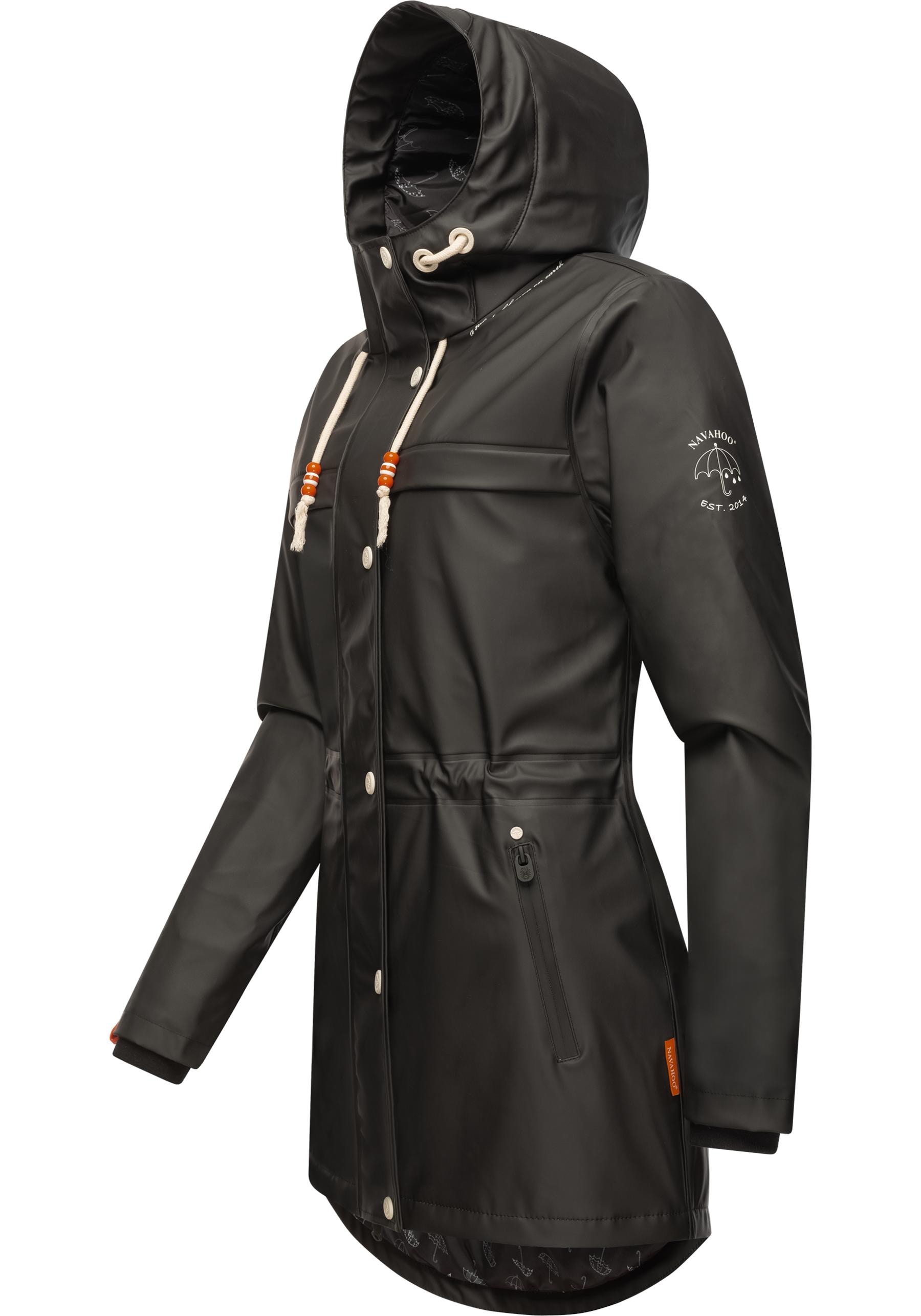 Navahoo Regenmantel »Rainy Forest«, modischer Damen Outdoor Regenparka