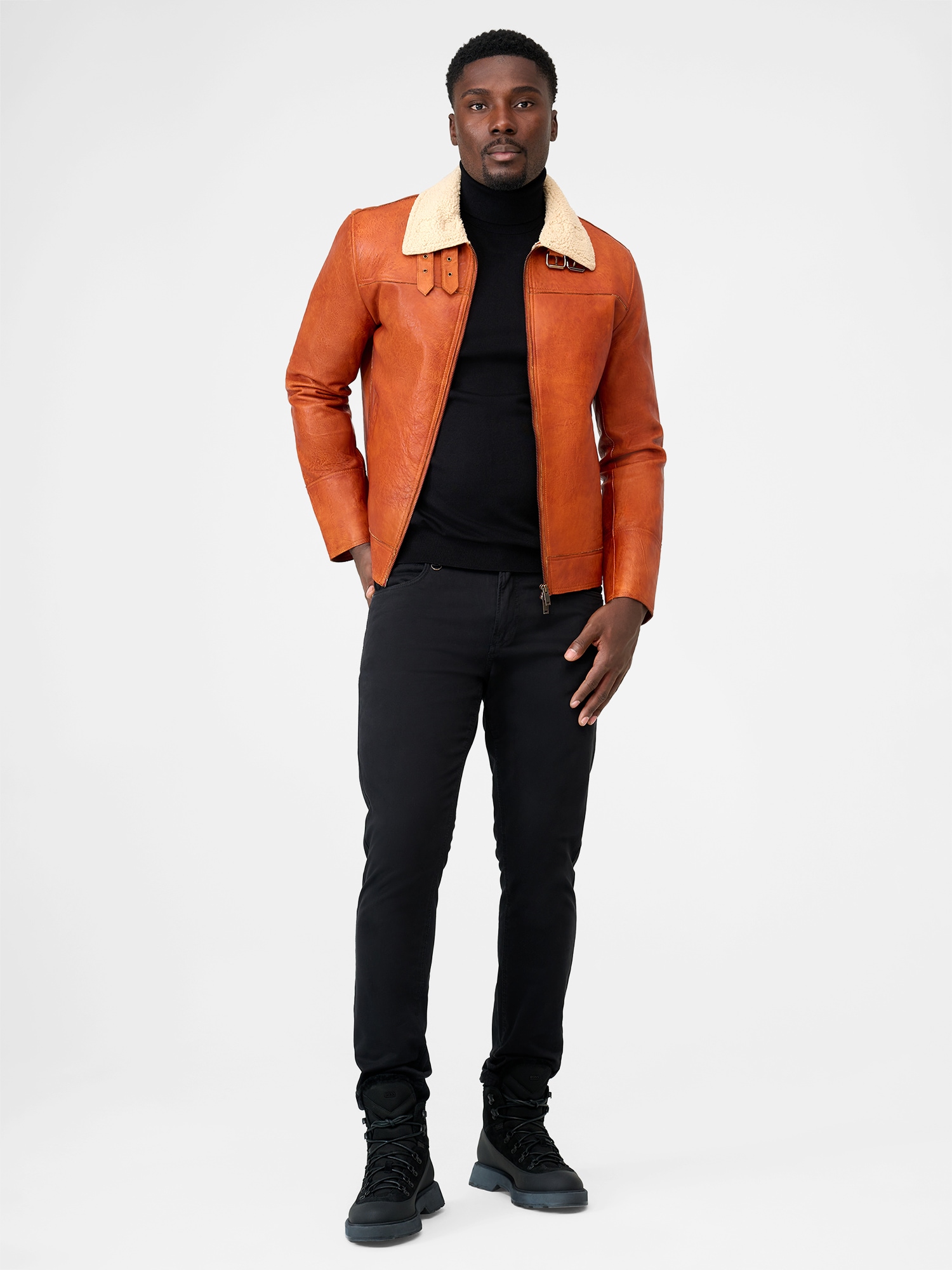 RICANO Bikerjacke »Lederjacke Alvaro« Handgefertigt aus echtem Leder