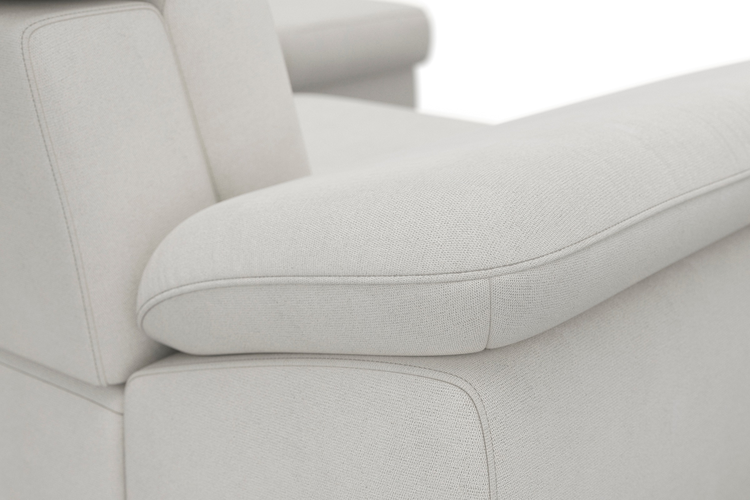 sit&more Ecksofa »Cabrio L-Form, mit Sitztiefenverstellung, Arm- und Kopfteilverstellung«, 3 Nierenkissen, Federkern, optional Bettfunktion und Stauraum