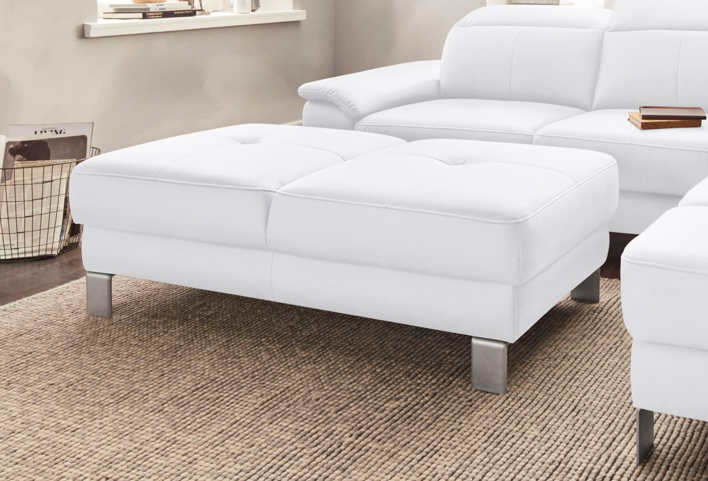 exxpo - sofa fashion Hocker »Mantua, Bankhocker mit tollen Verarbeitungsdetails, bequem«, zeitlos und elegant