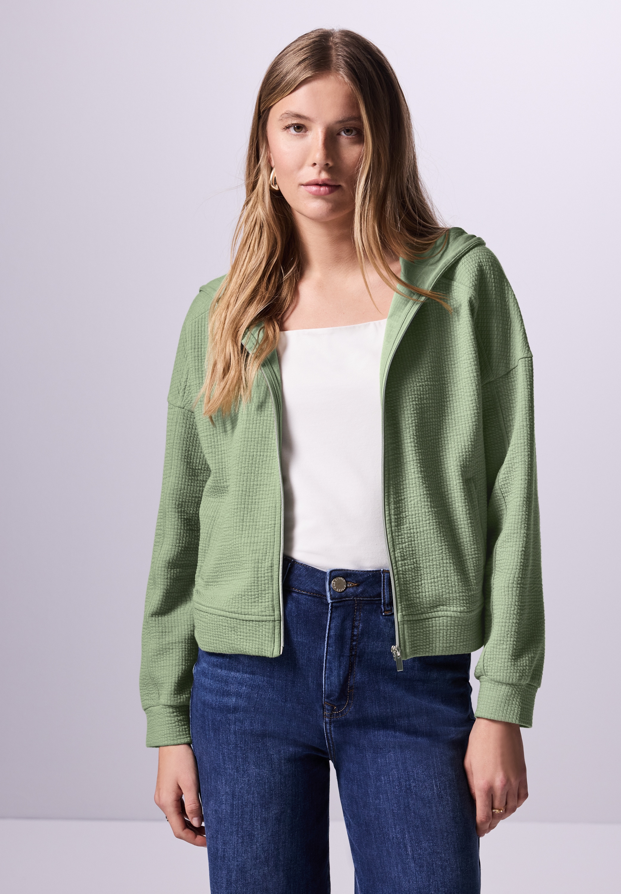 STREET ONE STUDIO Cardigan, aus Baumwolle mit Stretchanteil günstig online kaufen