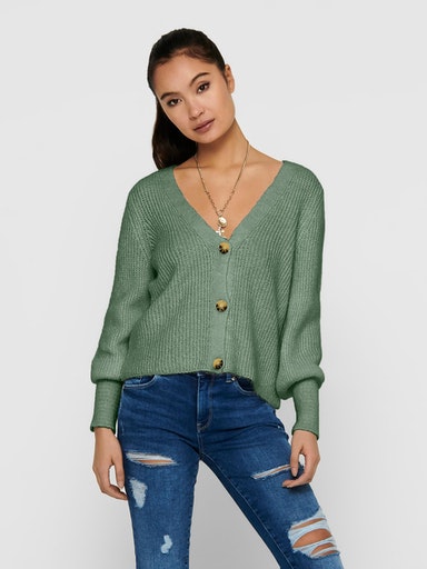 ONLY Onlcamilla S/S Cardigan Knt Noos – Cardigan Donna A Maniche Corte, Girocollo, Abbottonatura, Vestibilità Normale