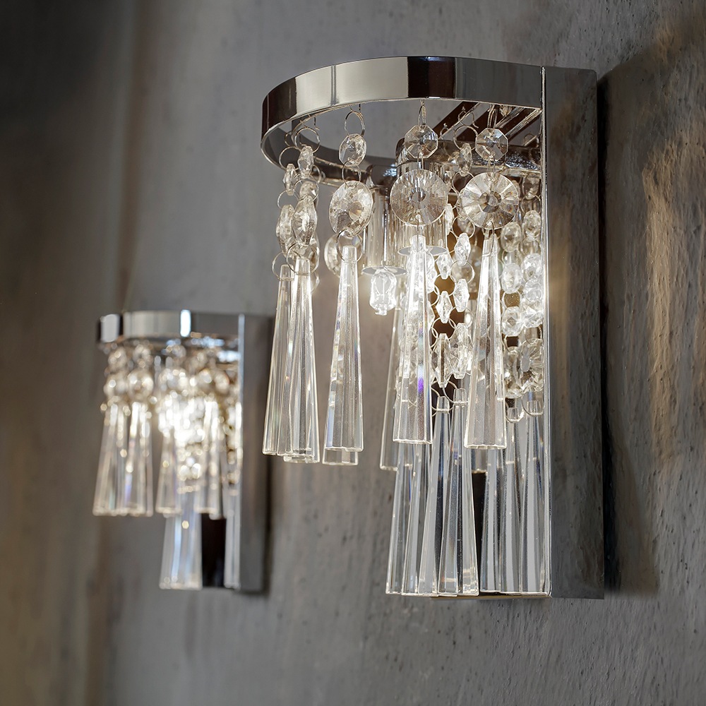 SPOT Light Wandleuchte »LUXORIA«, 2 flammig, Leuchtmittel G9 | Leuchtmittel wechselbar, Echtes Kristallglas, LED-Leuchtmittel inklusive, dekorativ, hochwertig