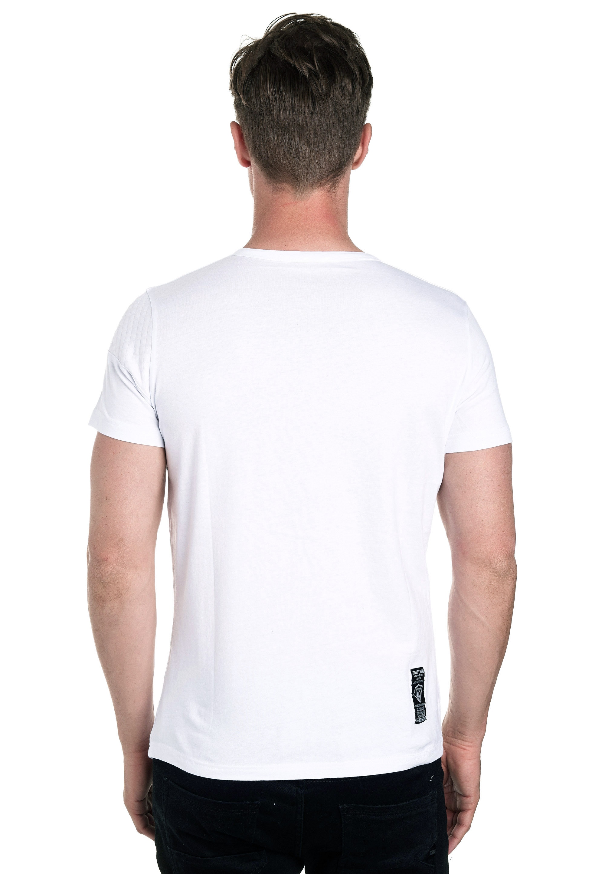 Rusty Neal T-Shirt, mit schicker Knopfleiste