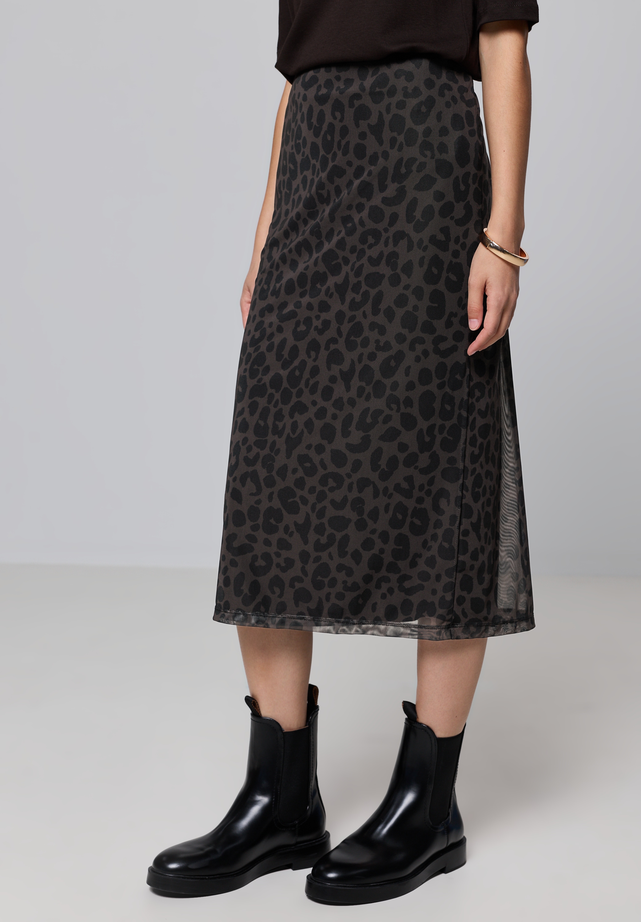 STREET ONE STUDIO Maxirock mit Leo-Muster günstig online kaufen