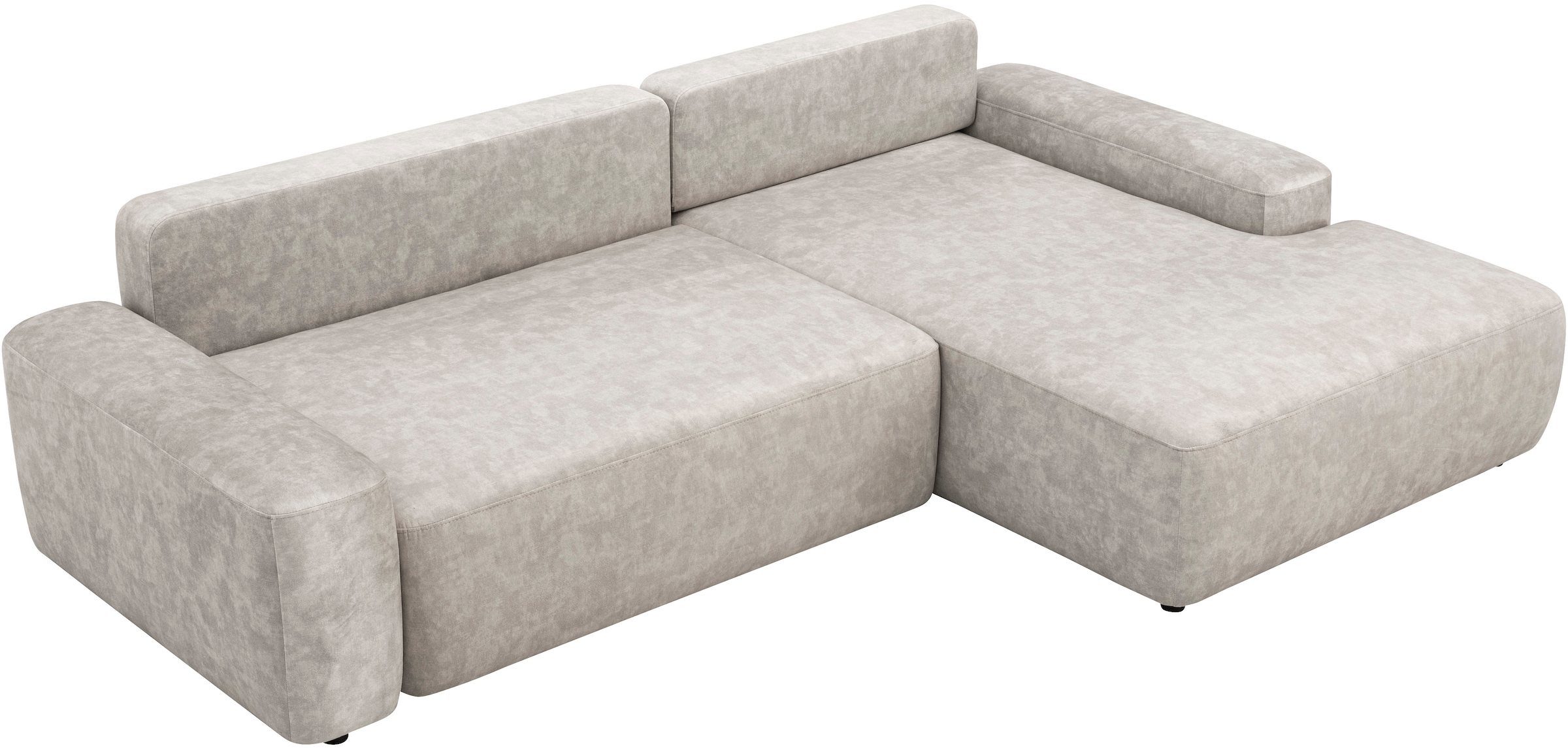 INOSIGN Ecksofa »TORGE (264cm), Schlafsofa in Cord, Samtvelours o Struktur fein, L-Form«, Schlaffunktion, Bettkasten, Liegefläche: 125/210 cm