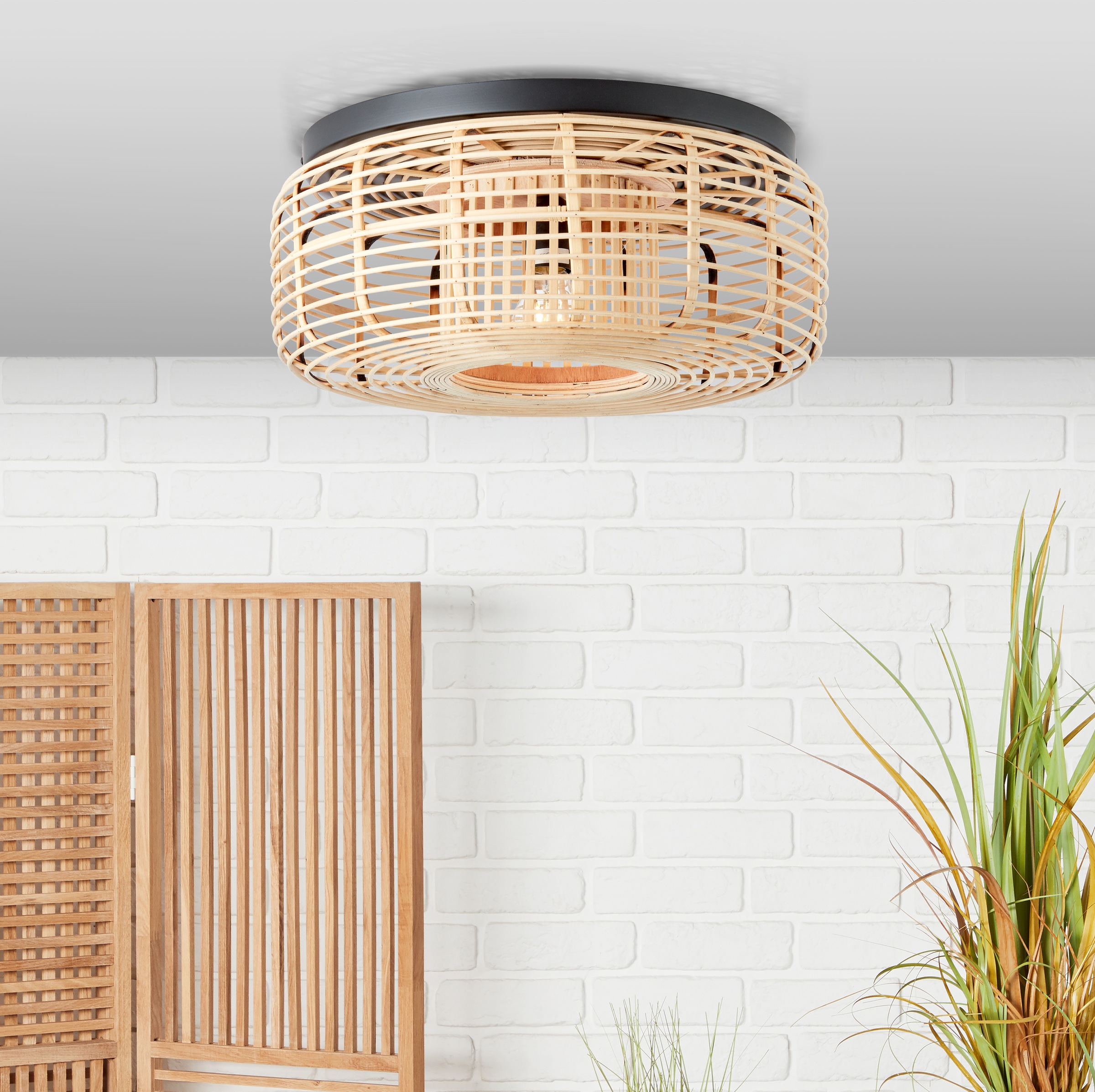 Brilliant Deckenleuchte »Crosstown«, 1 flammig, Leuchtmittel E27 | ohne Leuchtmittel, Deckenlampe 45cm holz