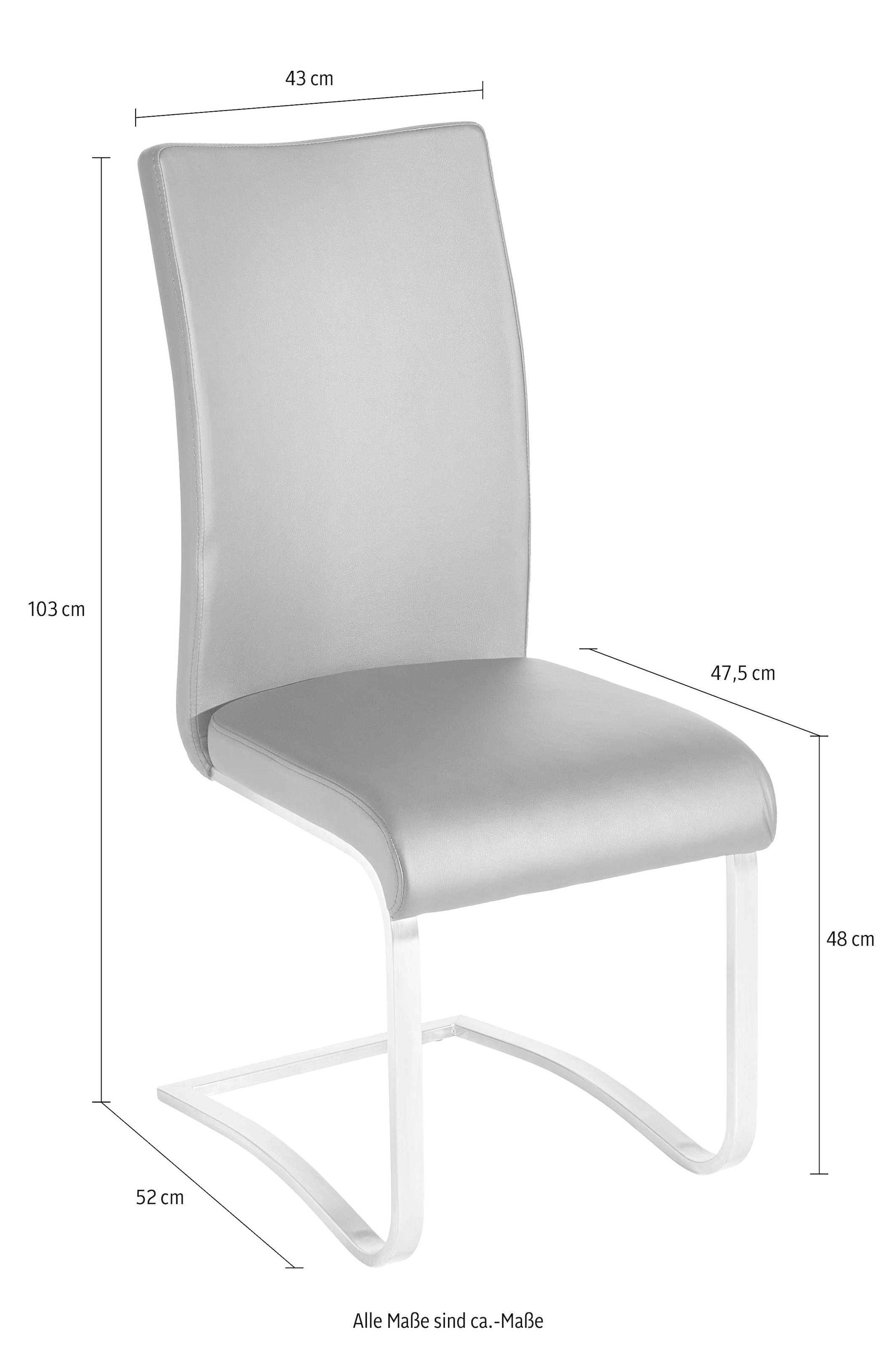 St., 6 bis 130 2er-, BAUR Stuhl »Arco«, 4er-, (Set), 6er-Set, MCA belastbar furniture Freischwinger Kg | Kunstleder,