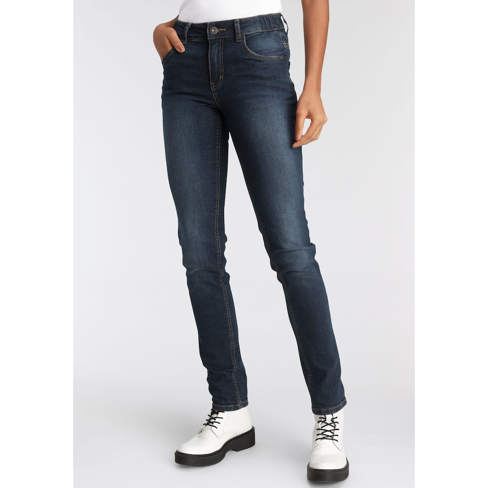 Slim-fit-Jeans »Bund mit seitlichem Gummizugeinsatz«