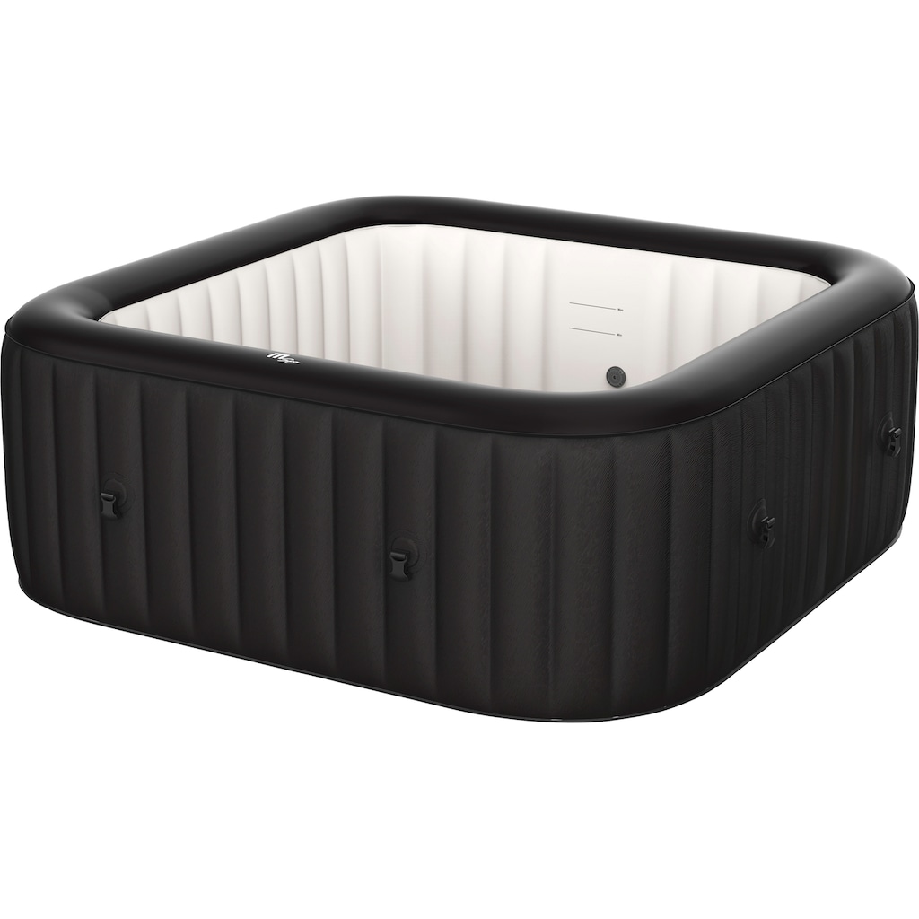 GardWell Whirlpool »Blackdot«, (Set), selbstaufblasend, 132 Luftdüsen, BxLxH: 185x185x68 cm, für 6 Personen