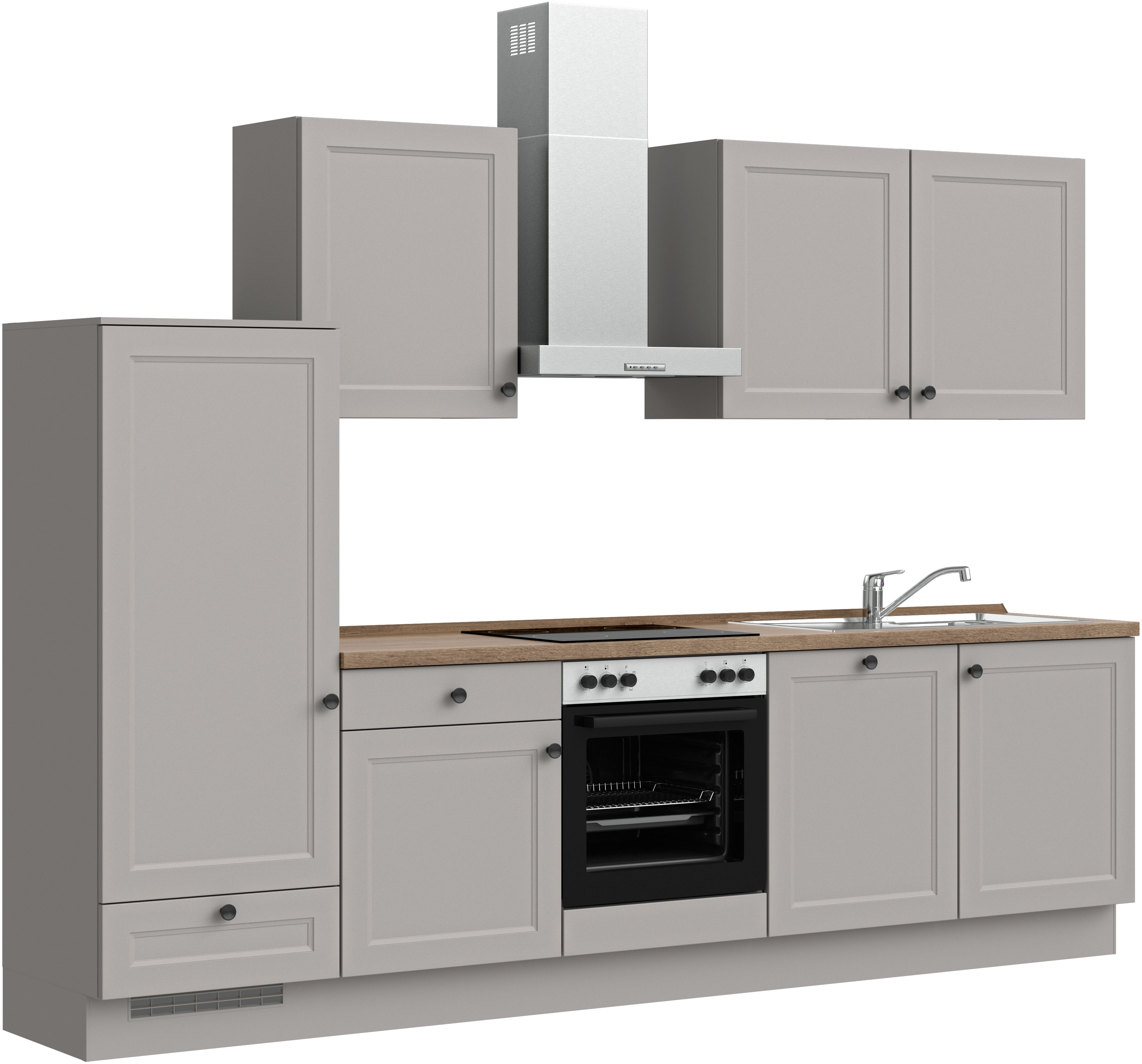 nobilia Küchenzeile ""Cascada I", NEU: individuell anpassbar mit gratis Profi-Beratung" vormontiert, Breite 300 cm, Ausrichtung wählbar, wahlw. mit E-Geräten