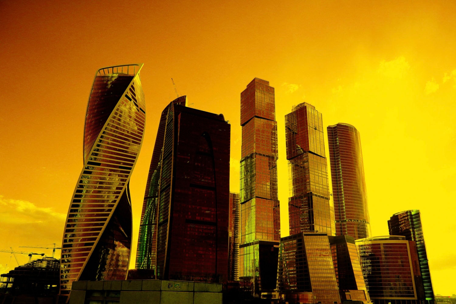 queence Acrylglasbild "Stadt" Elemente der Architektur  Gebäude  Skyline  S günstig online kaufen