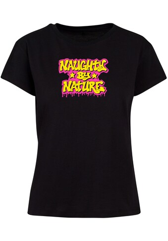 T-Shirt »Merchcode Damen Ladies Naughty By Nature - Neon Drop Box Tee«, (1 tlg.)